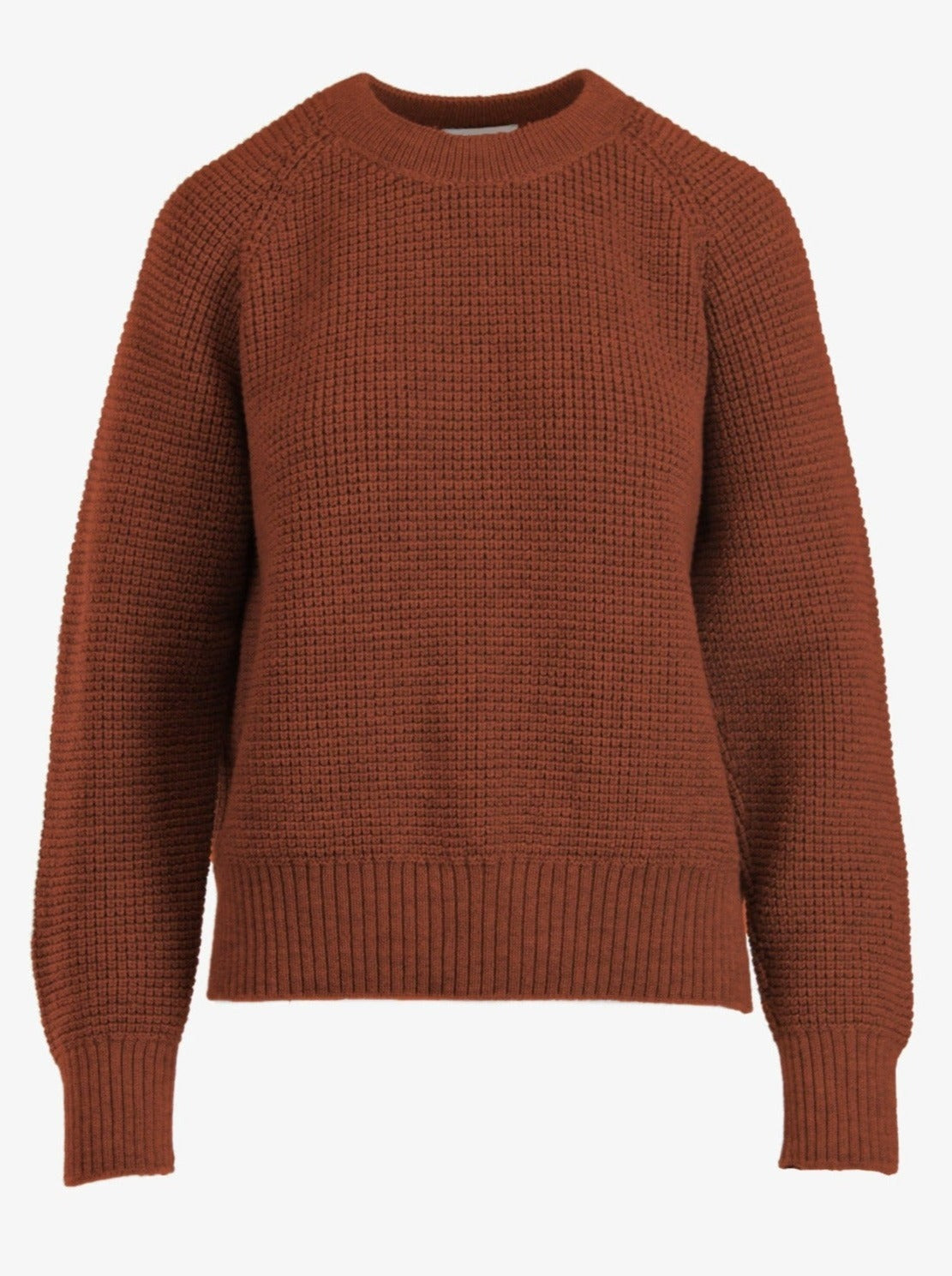 finley terracotta merino wool pullover