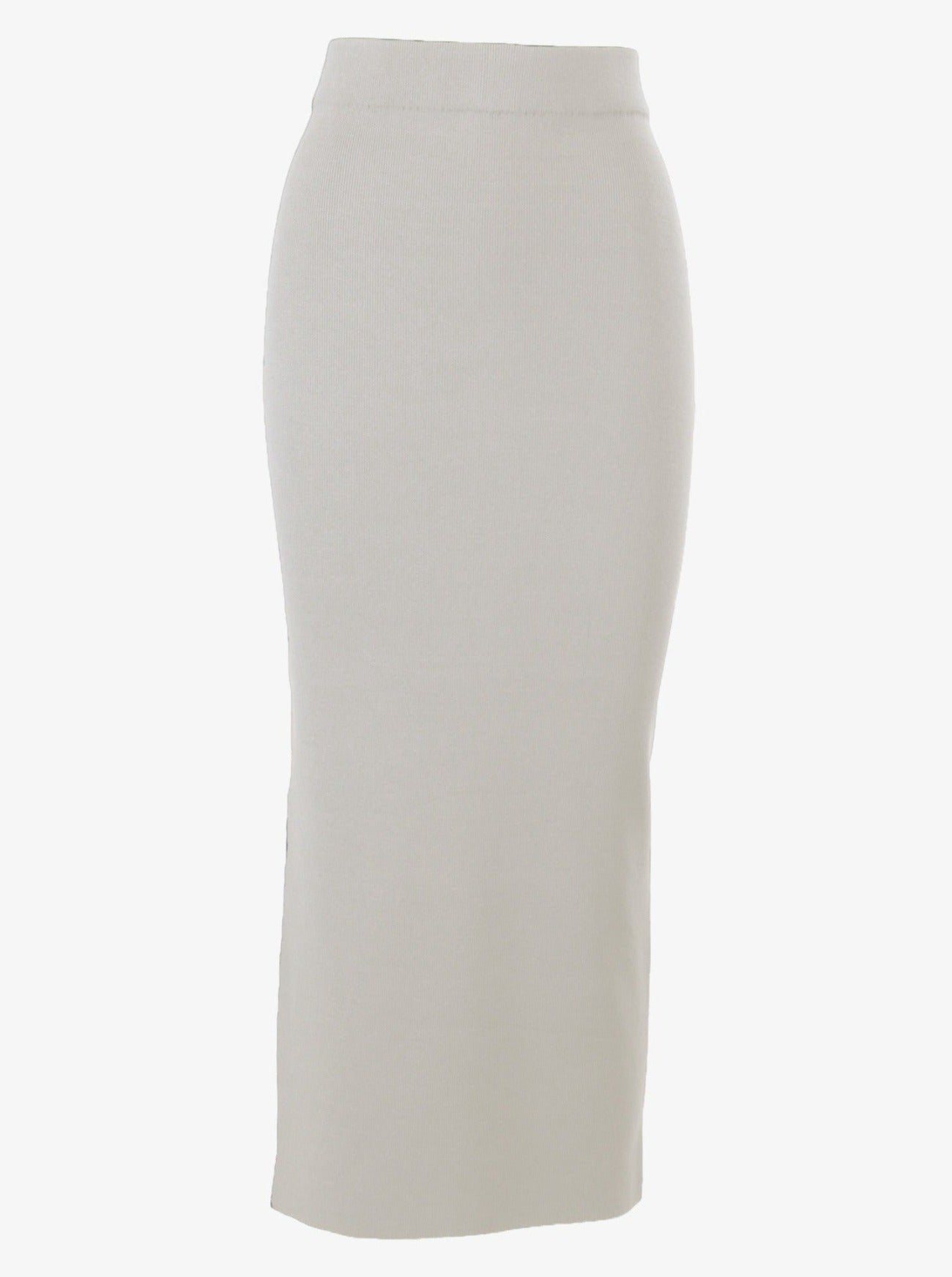 sydney ivory eco viscose knit midi skirt