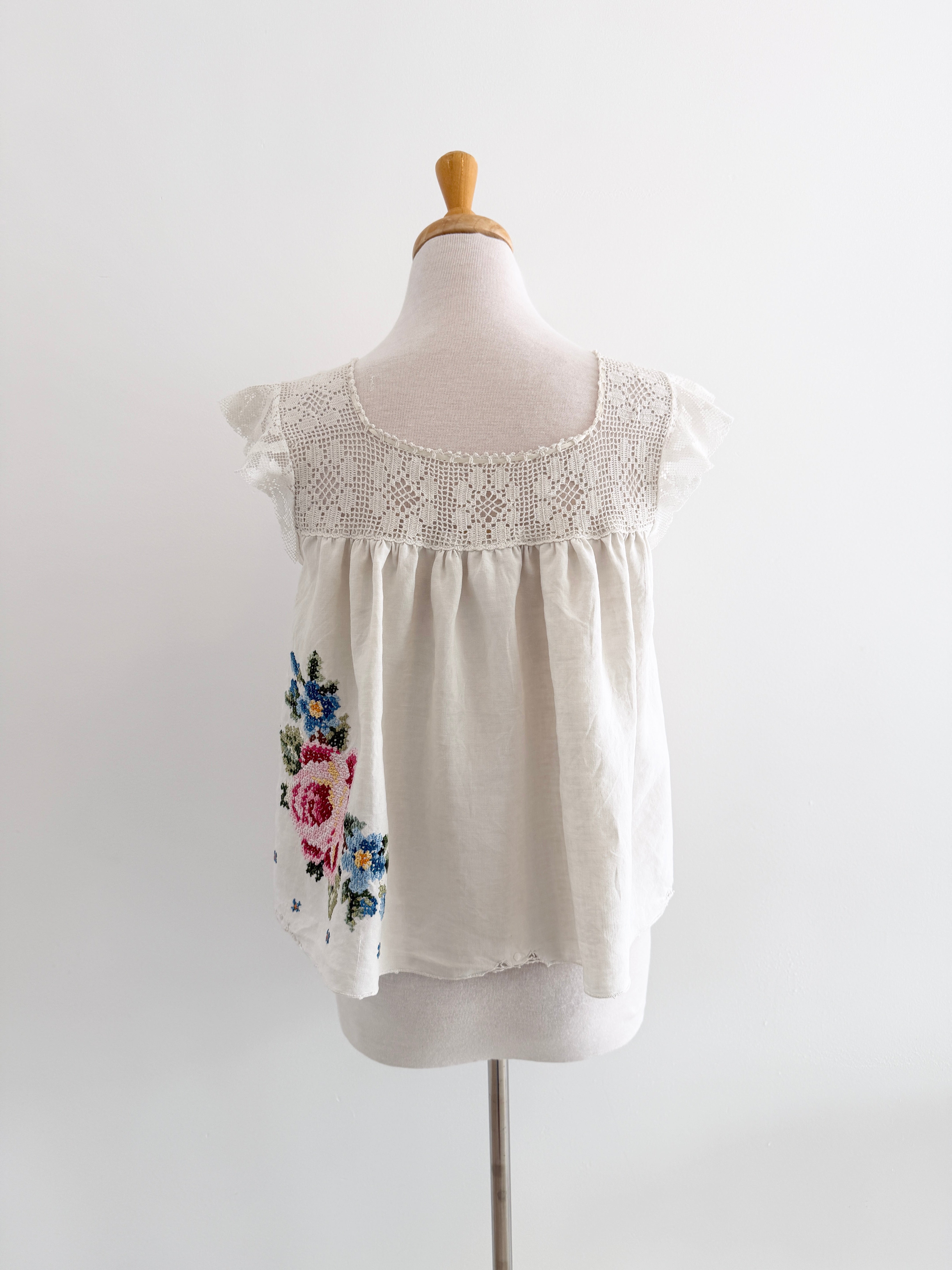 Crochet bouse on form
