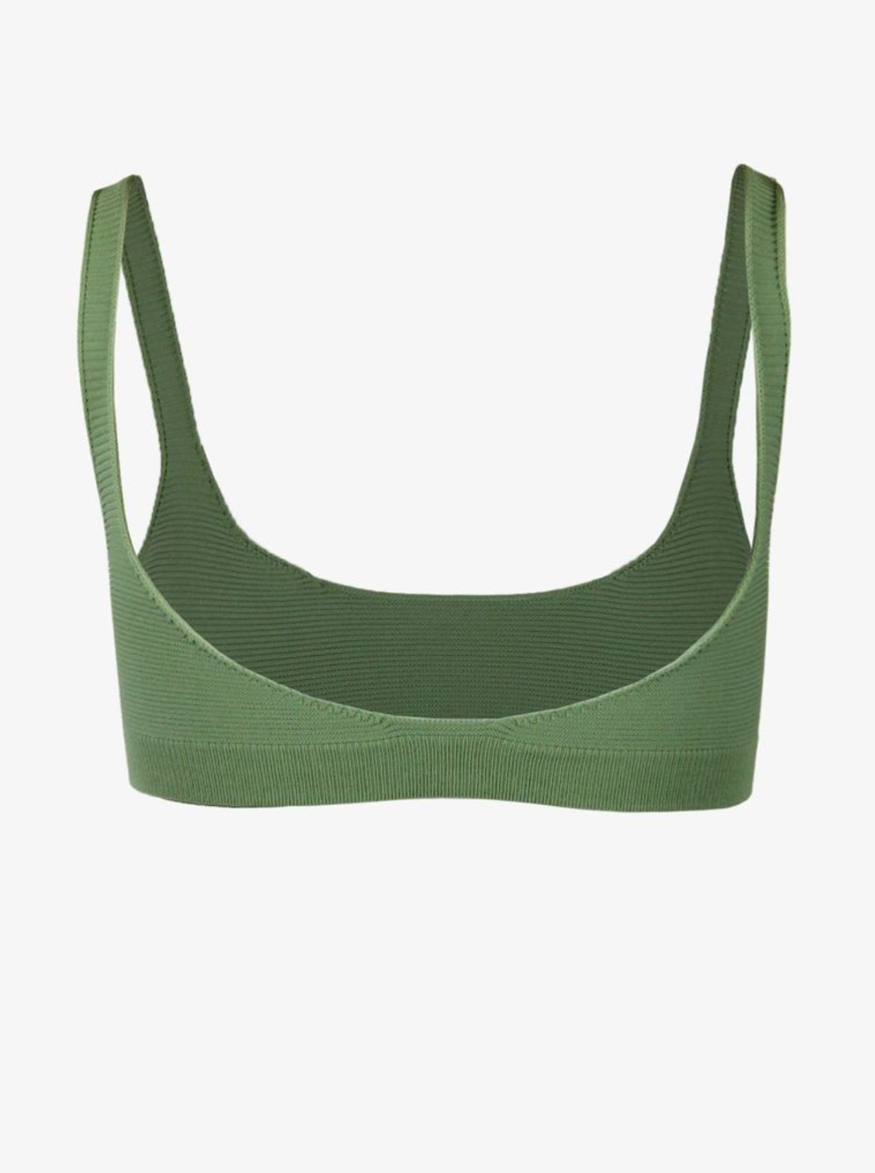 waimea scoop back bikini top in olive
