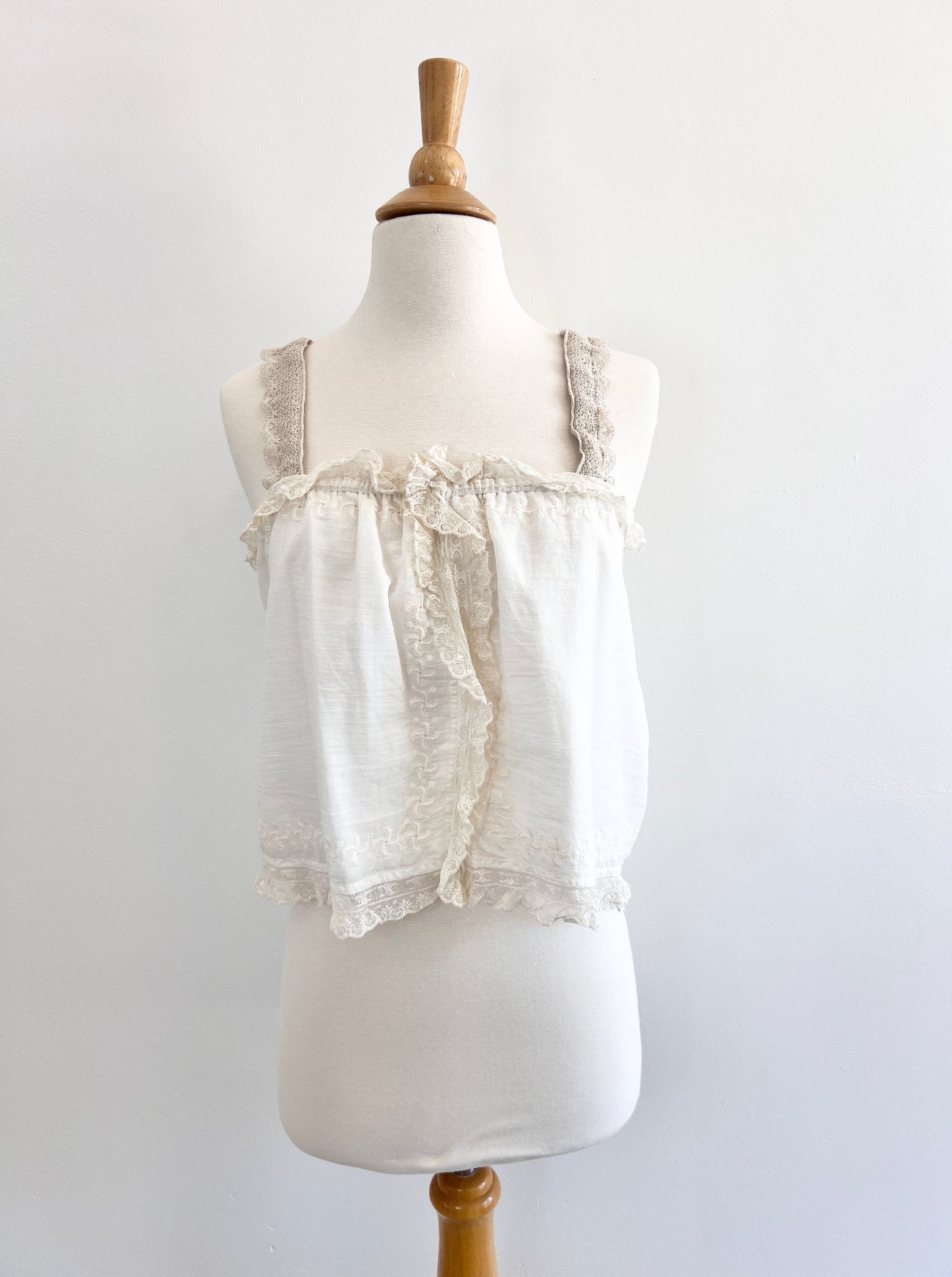 beatrice antique lace camisole front view