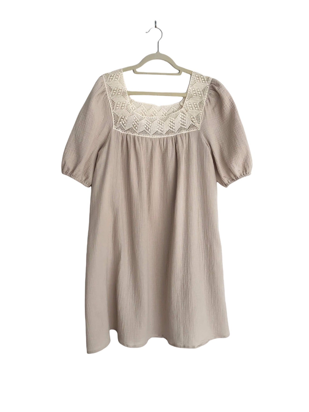 luella crochet gauze dress