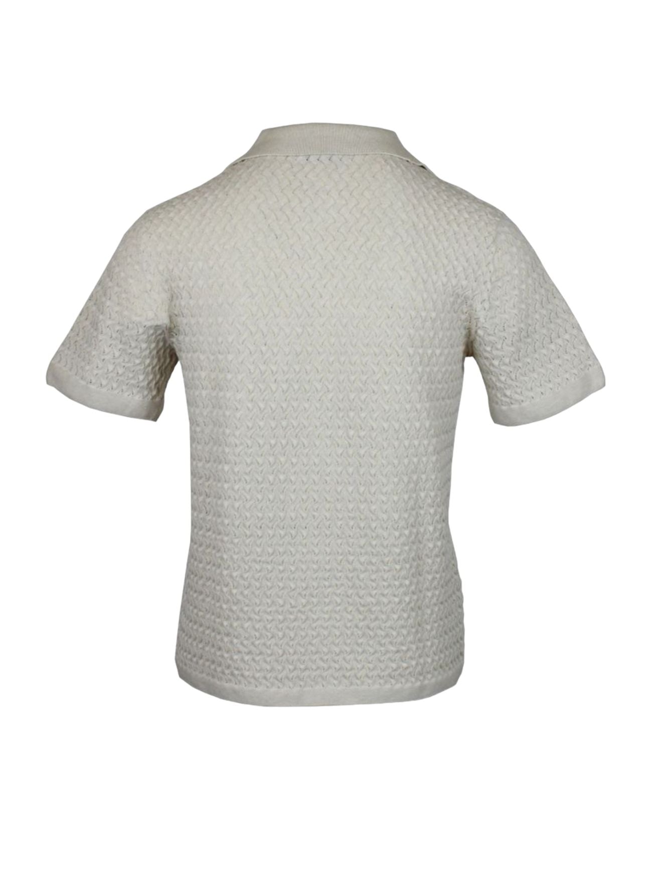 draper pointelle camp shirt back view
