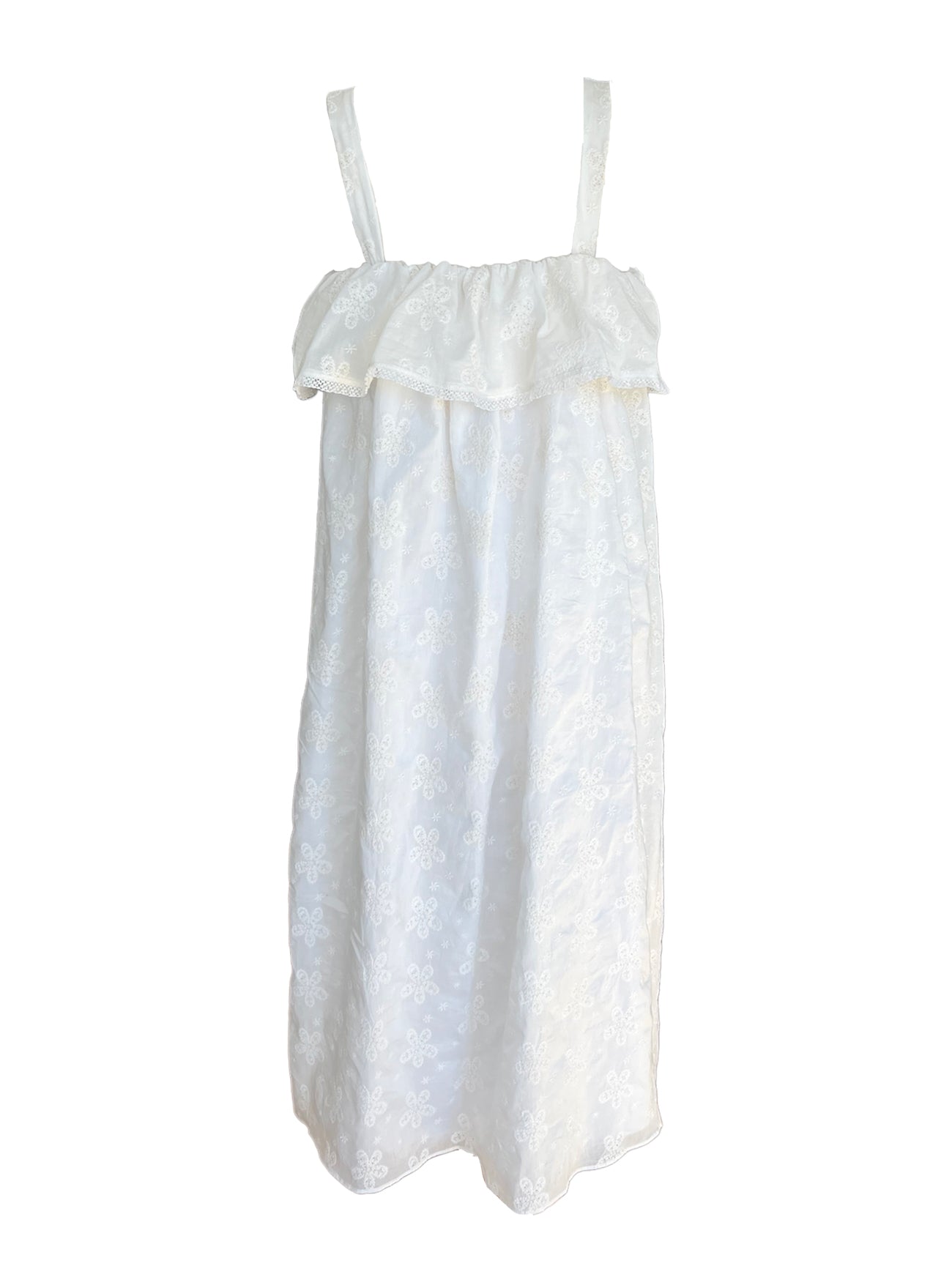 georgia embroidered cotton dress back view