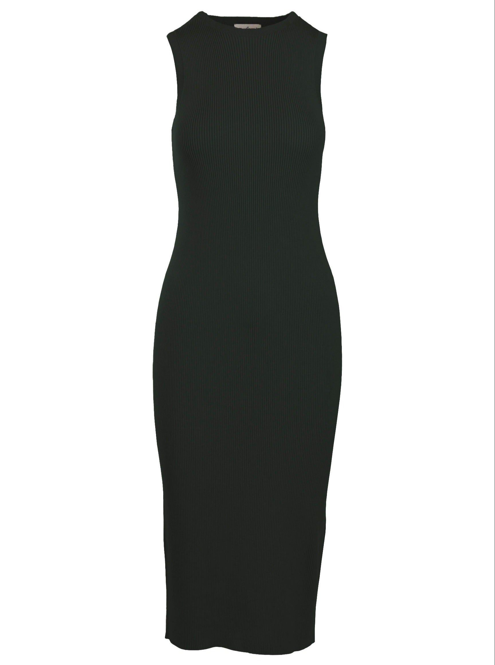 gia loden ribbed midi dress