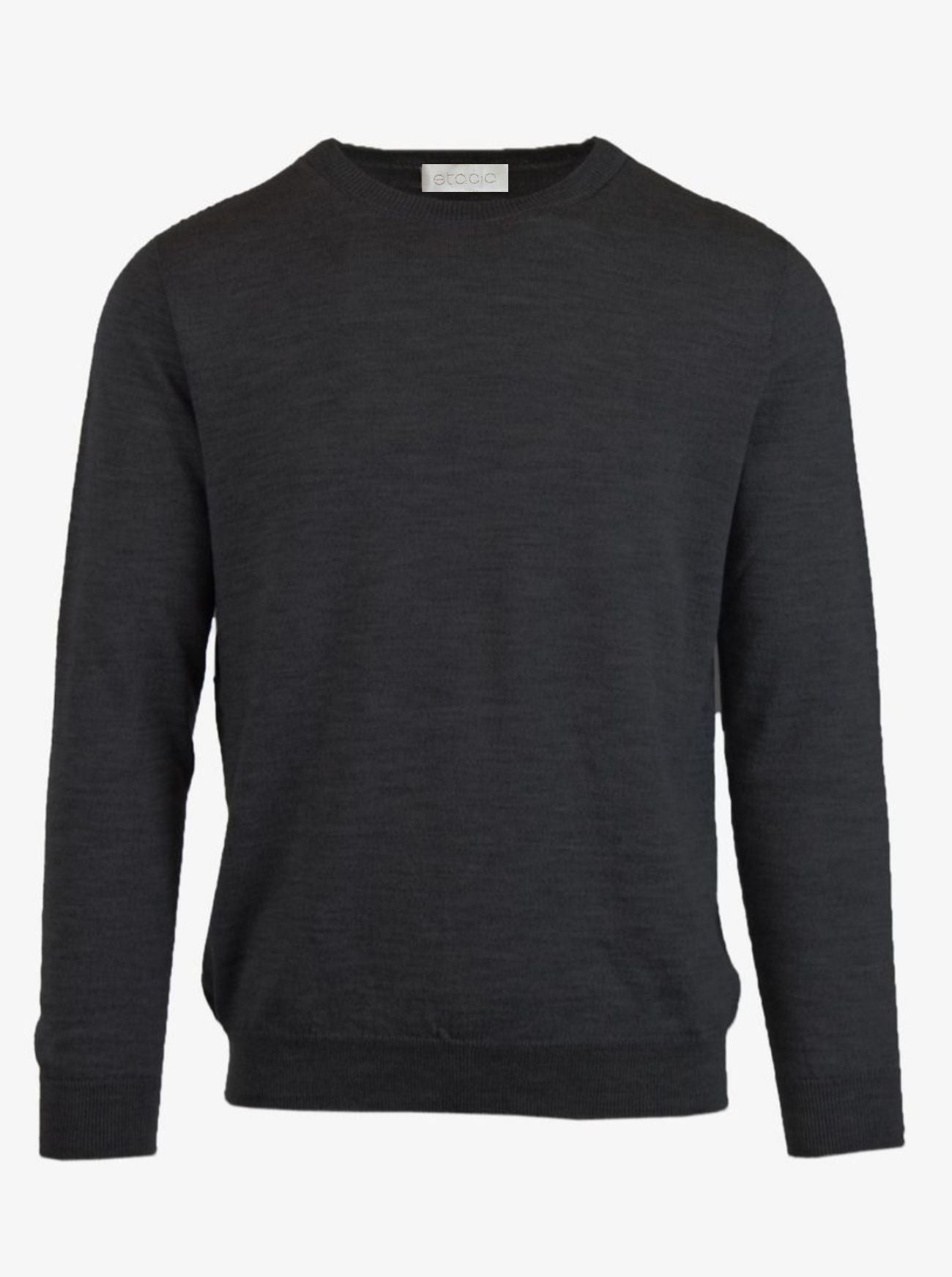 hermosa mens merino wool sweater in basalt