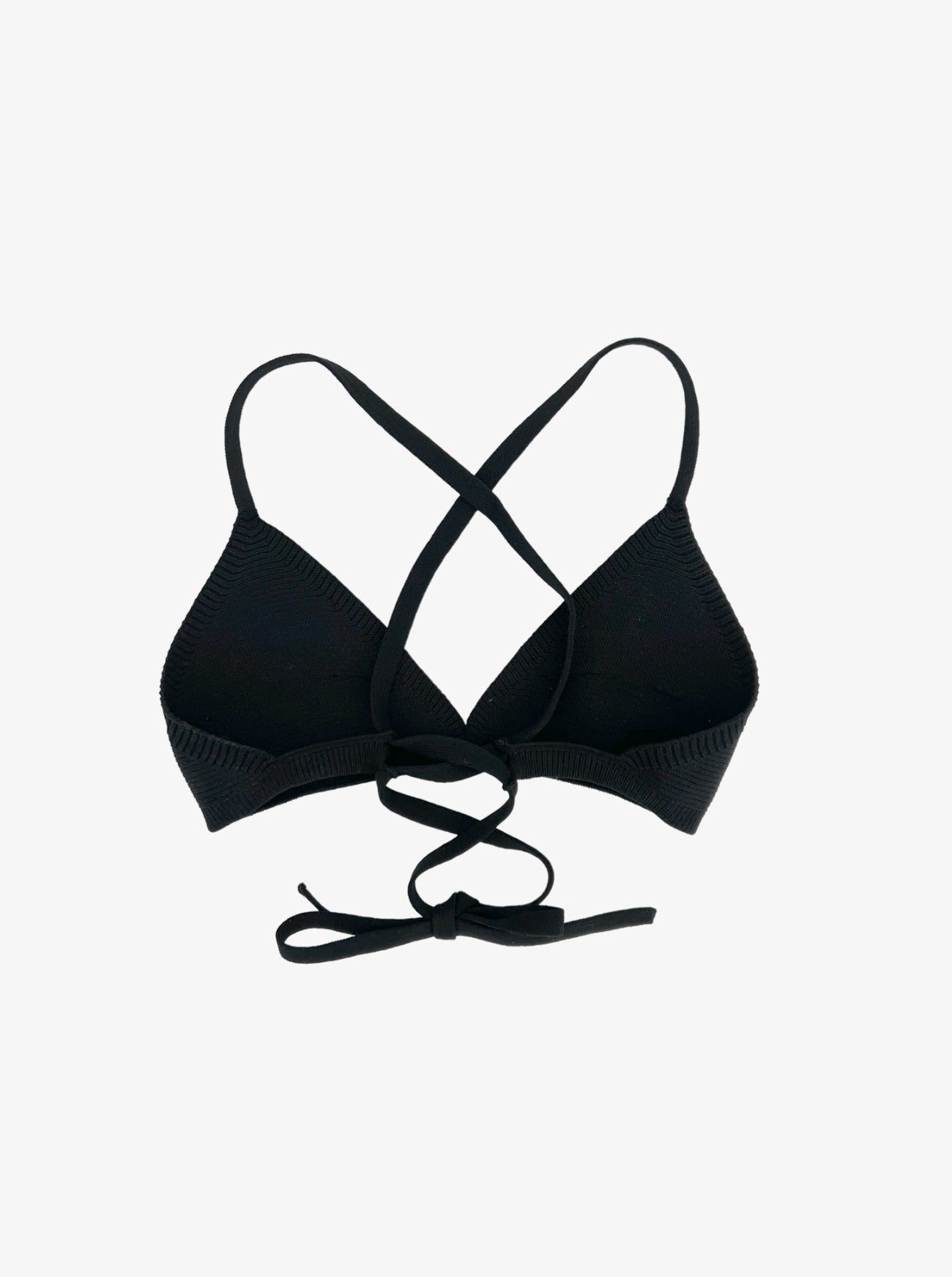kailua black triangle swim top back view