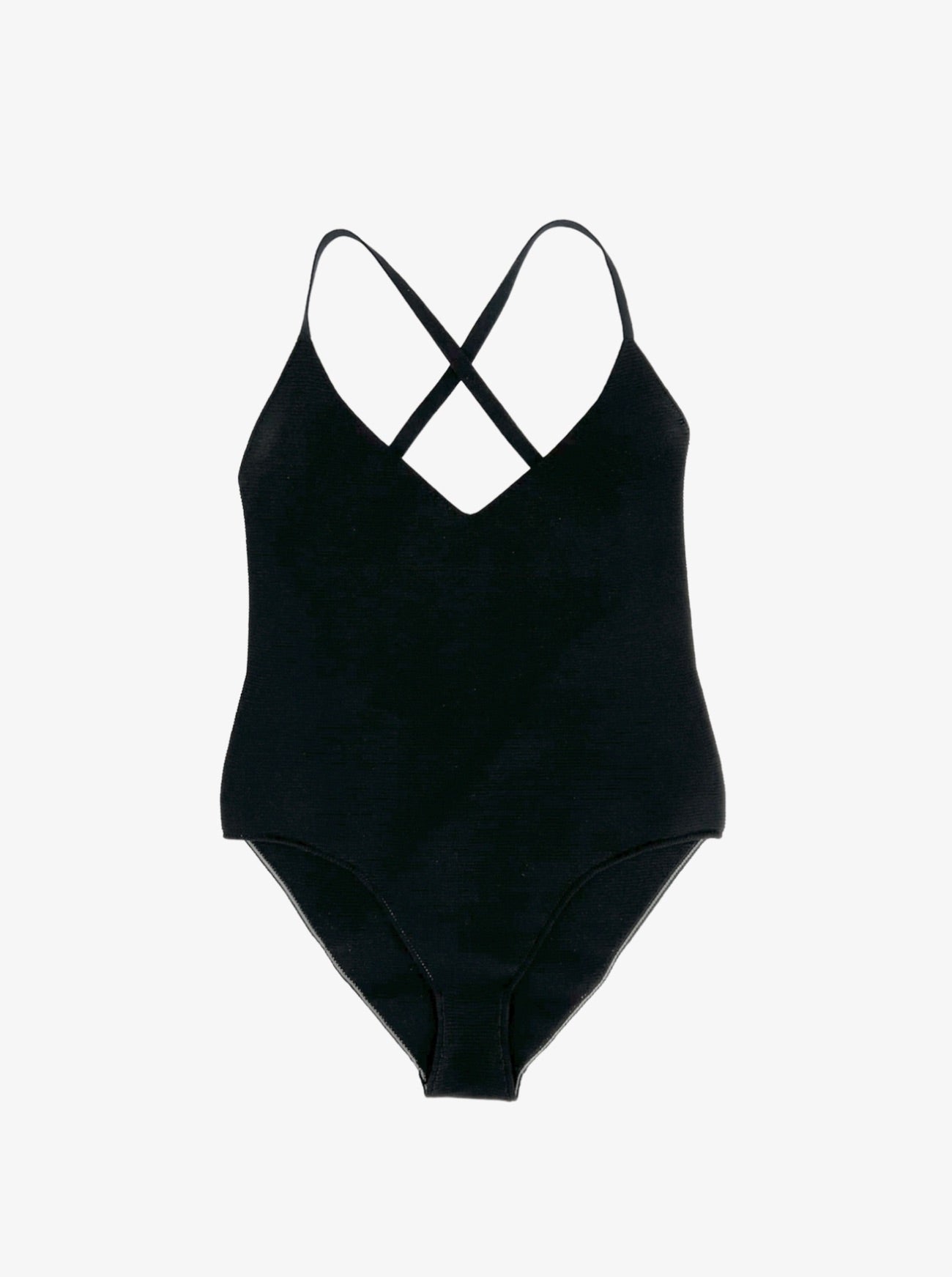 waikiki black one piece front view