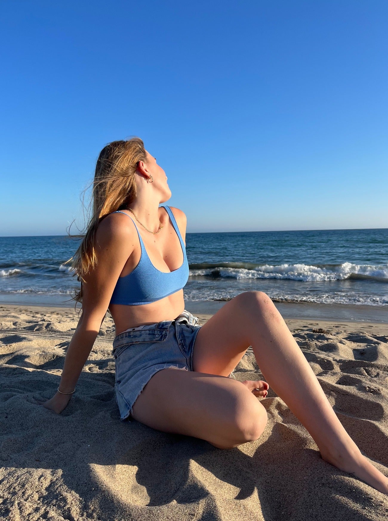 waimea pacific blue swimsuit top