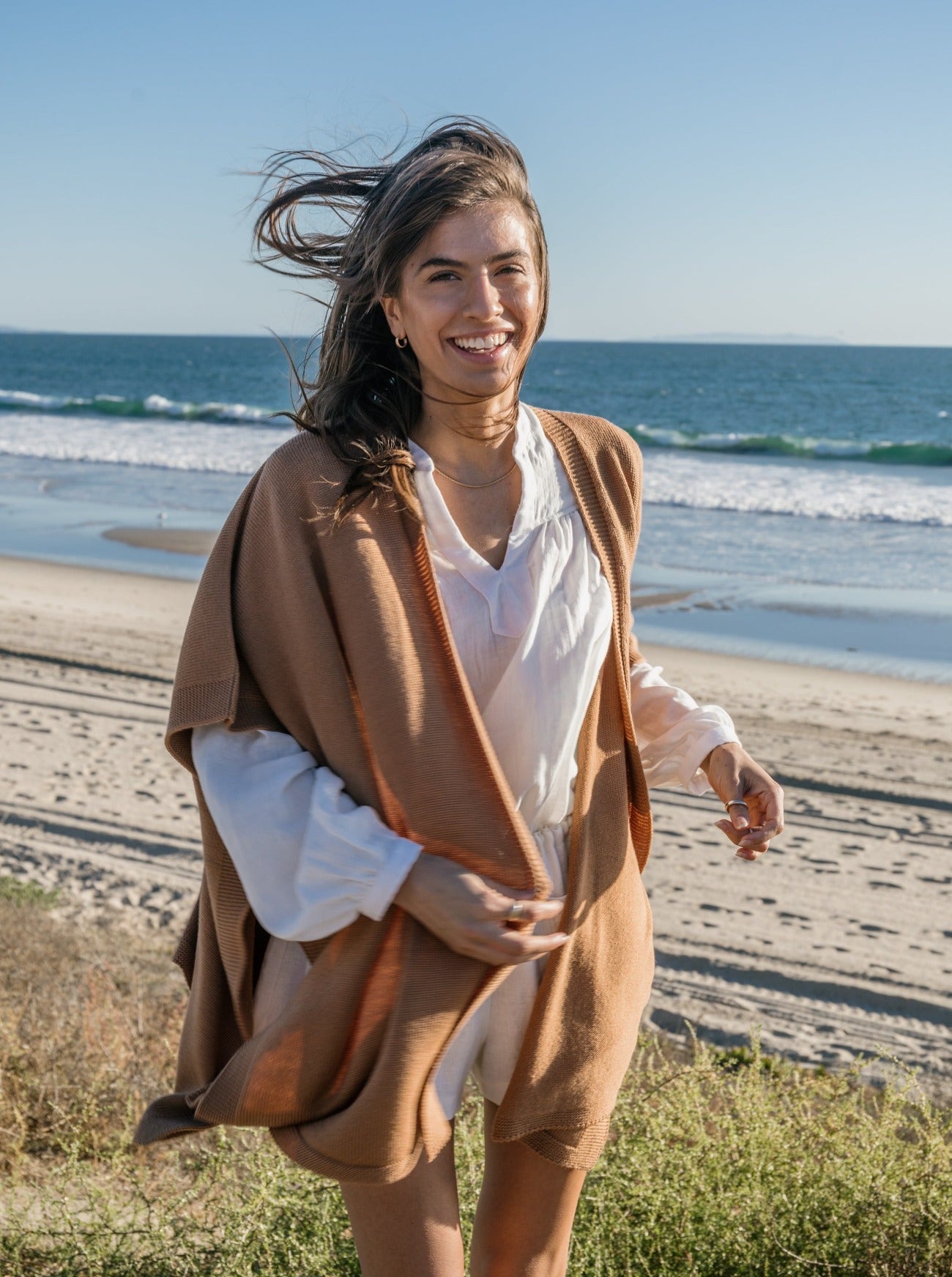 mackenzie white gauze beach tunic