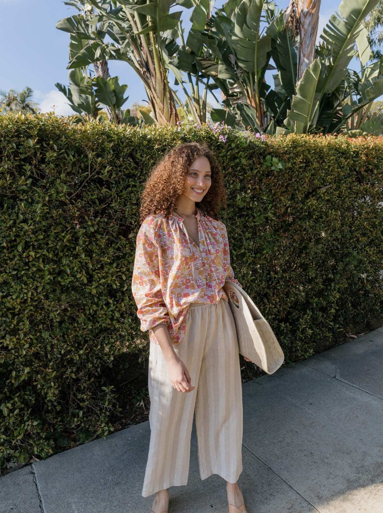 dahlia print savannah top