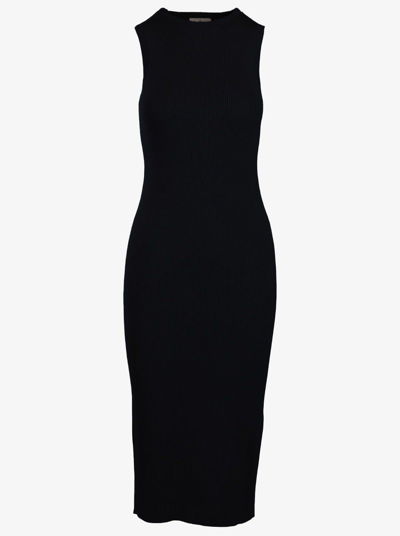 Navy Gia ribbed midi dress