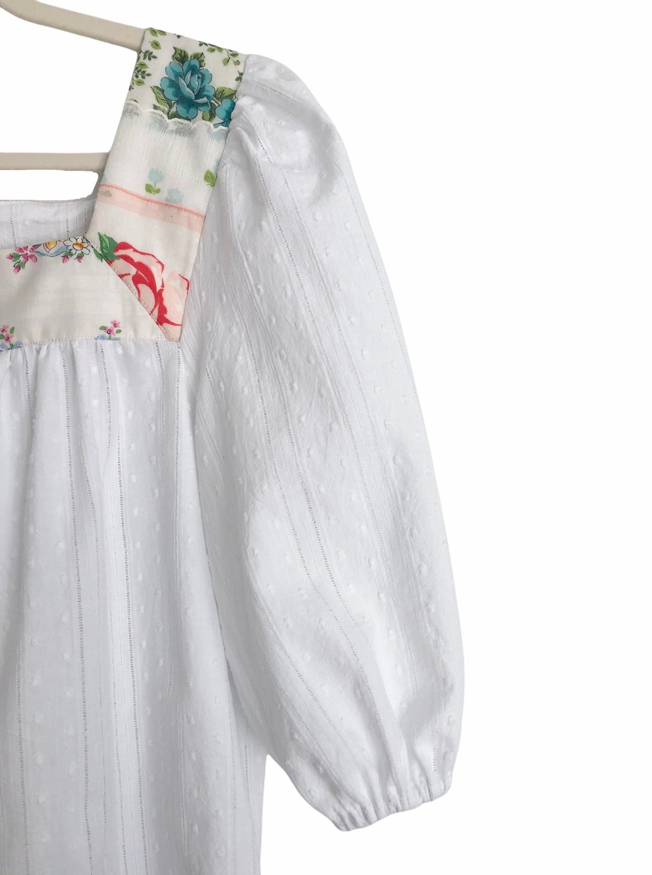 luella top front detail vintage hankies