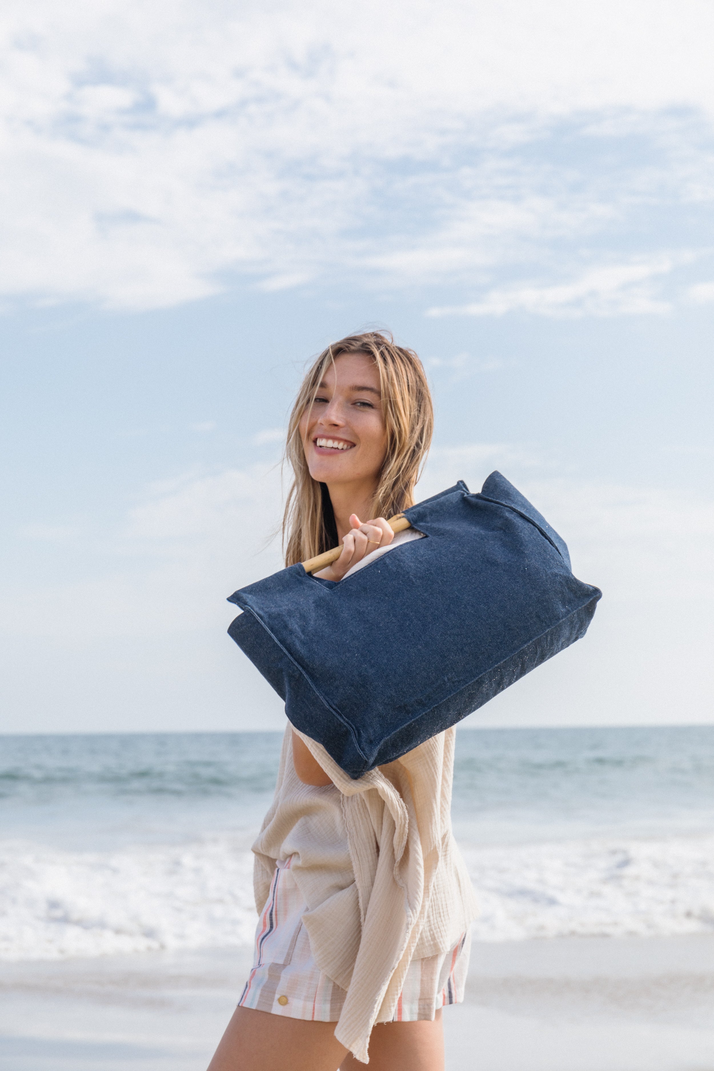 Denim Bamboo Bag