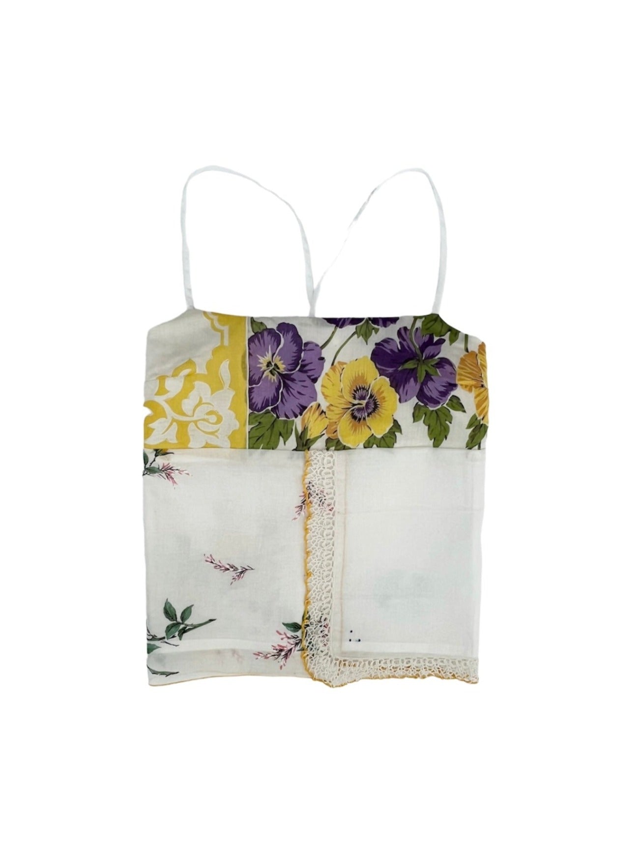 buttercup yellow hankie halter top front