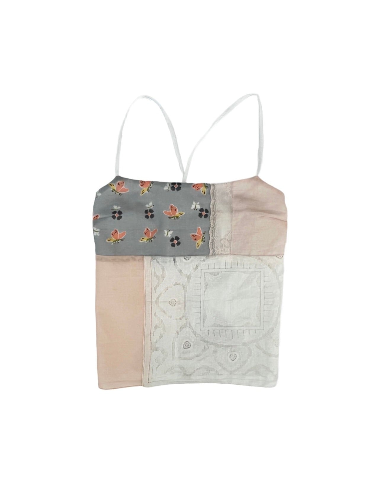butterfly hankie halter top front view