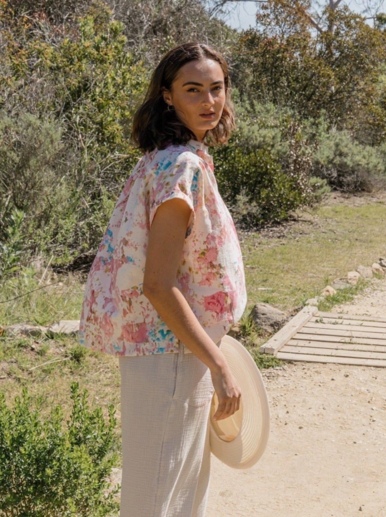 watercolor catalina top