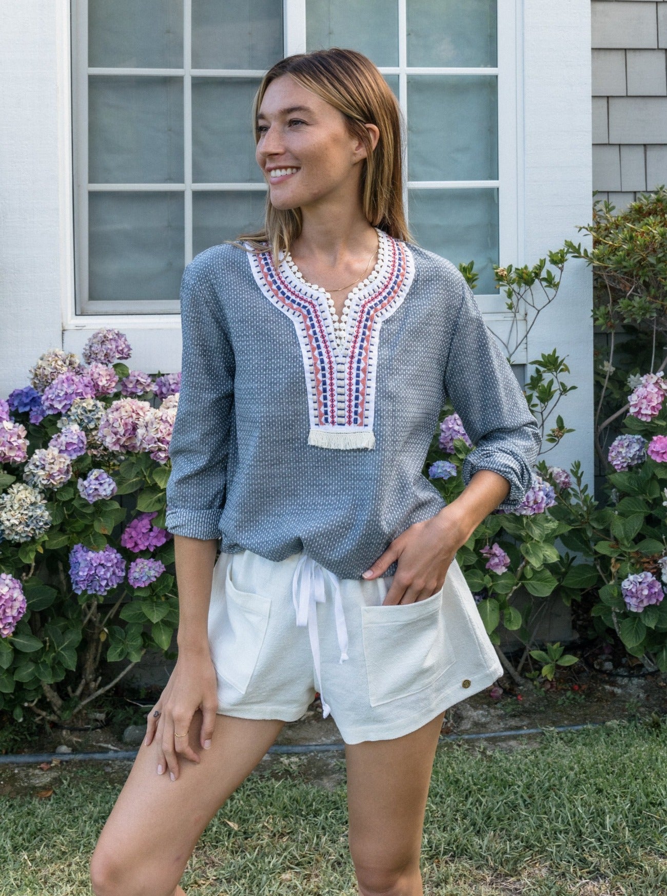 chambray tunic