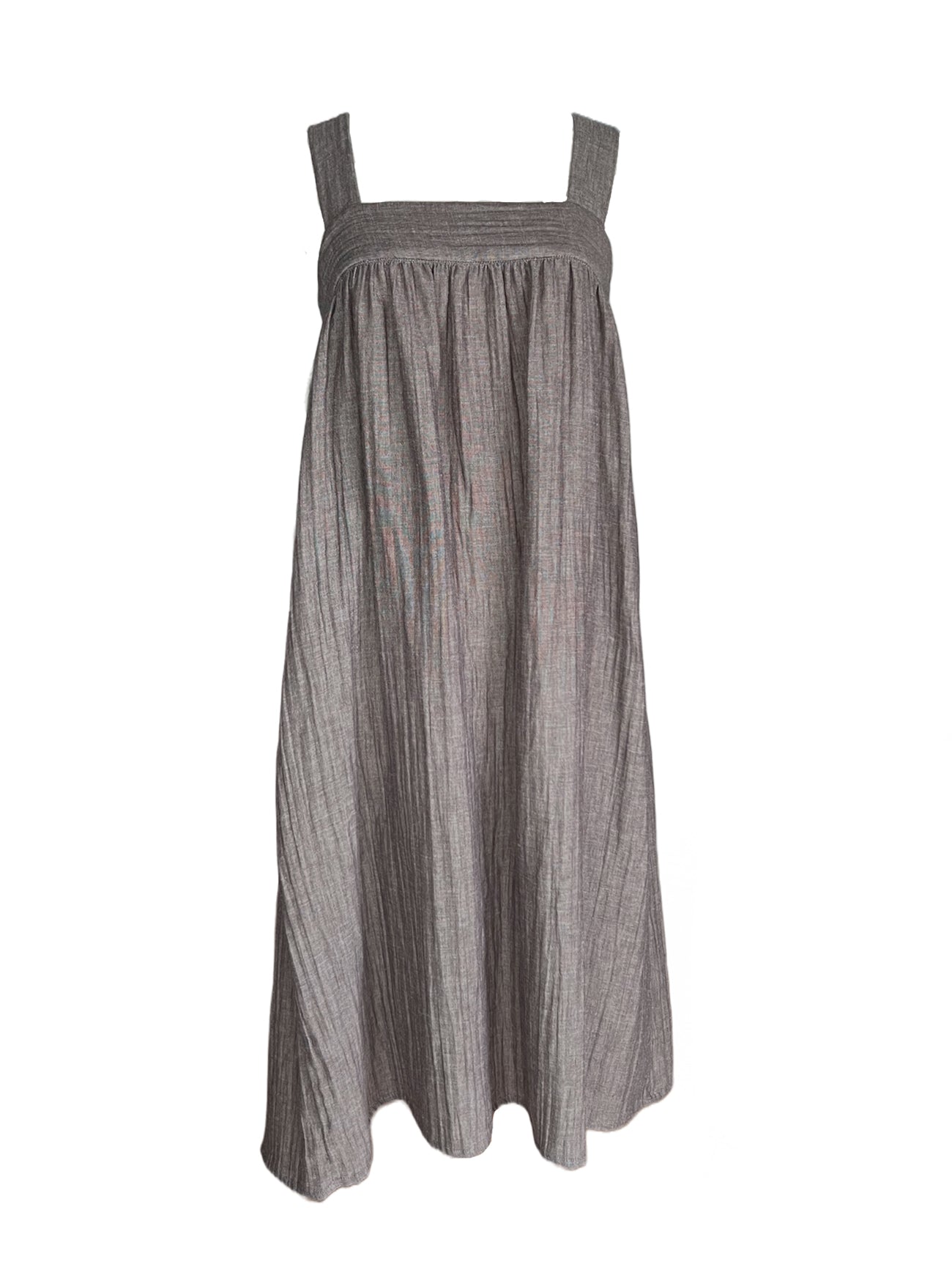 chelsea walnut gauze dress front view
