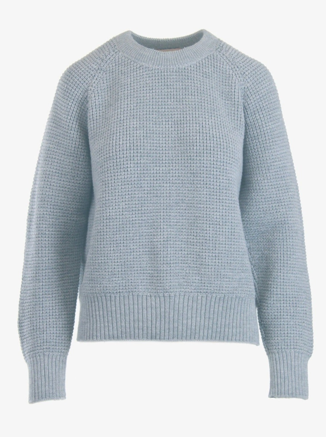 finley cloud blue merino 3D knitted pullover sweater