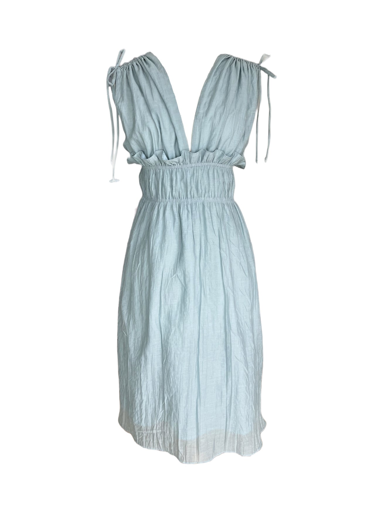 goddess blue dress front view