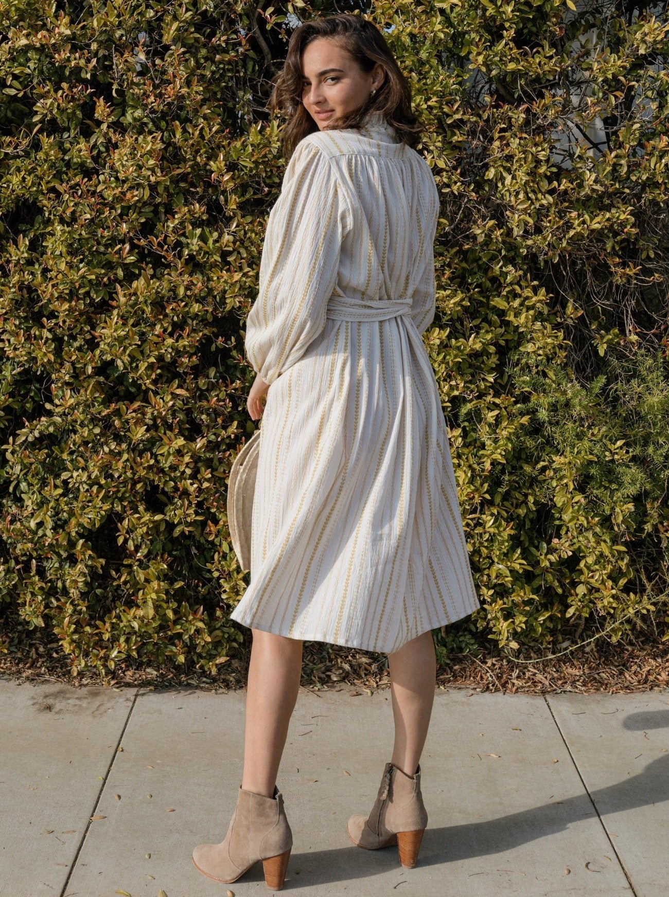 goldenrod brett dress back