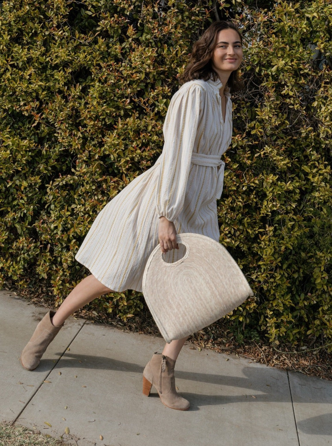 el verano straw taco bag