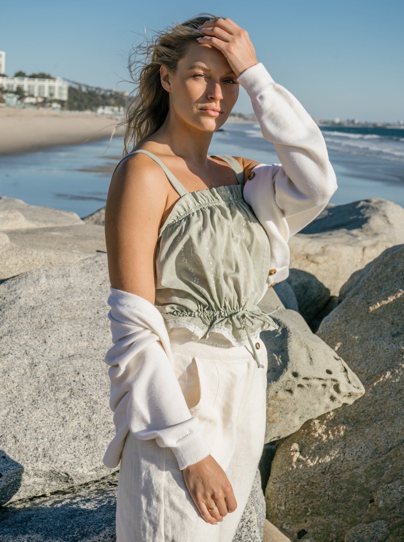 julia sage embroidered camisole