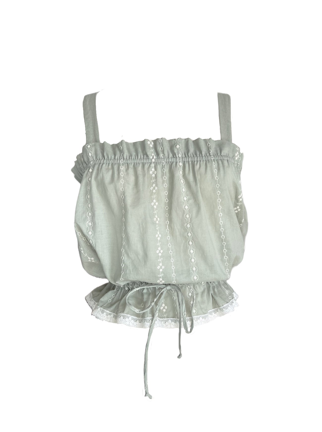 julia sage embroidered tank front view