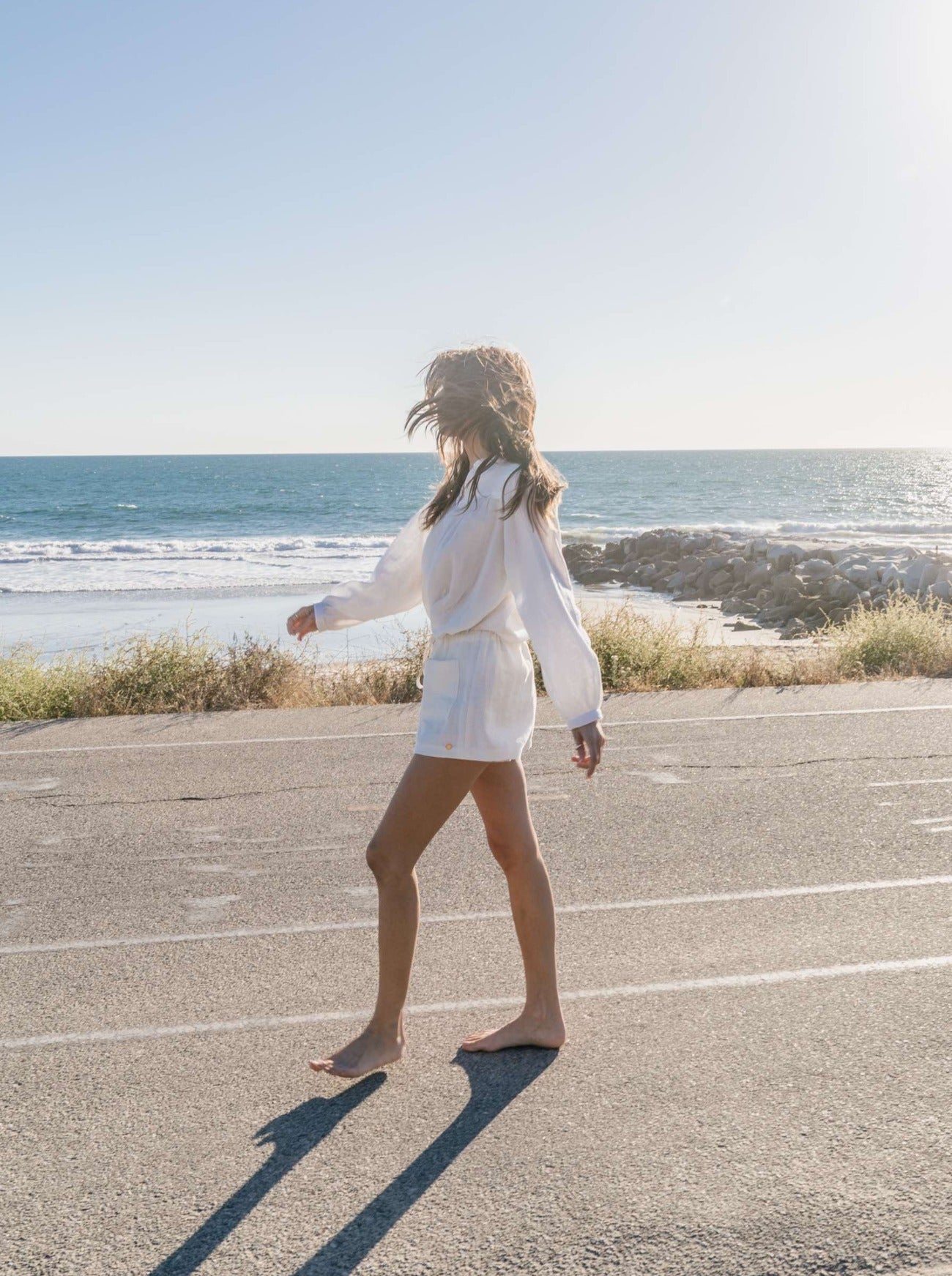 mackenzie white gauze beach tunic