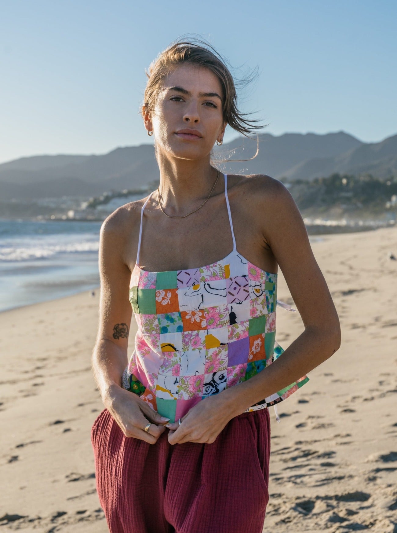 meredith patchwork tank top