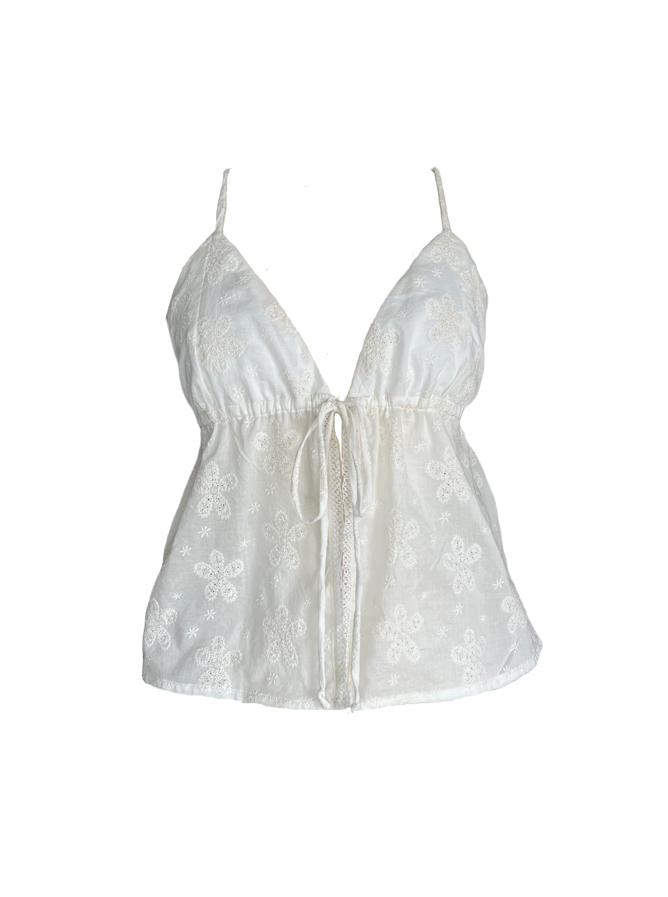 mia embroidered tank front view