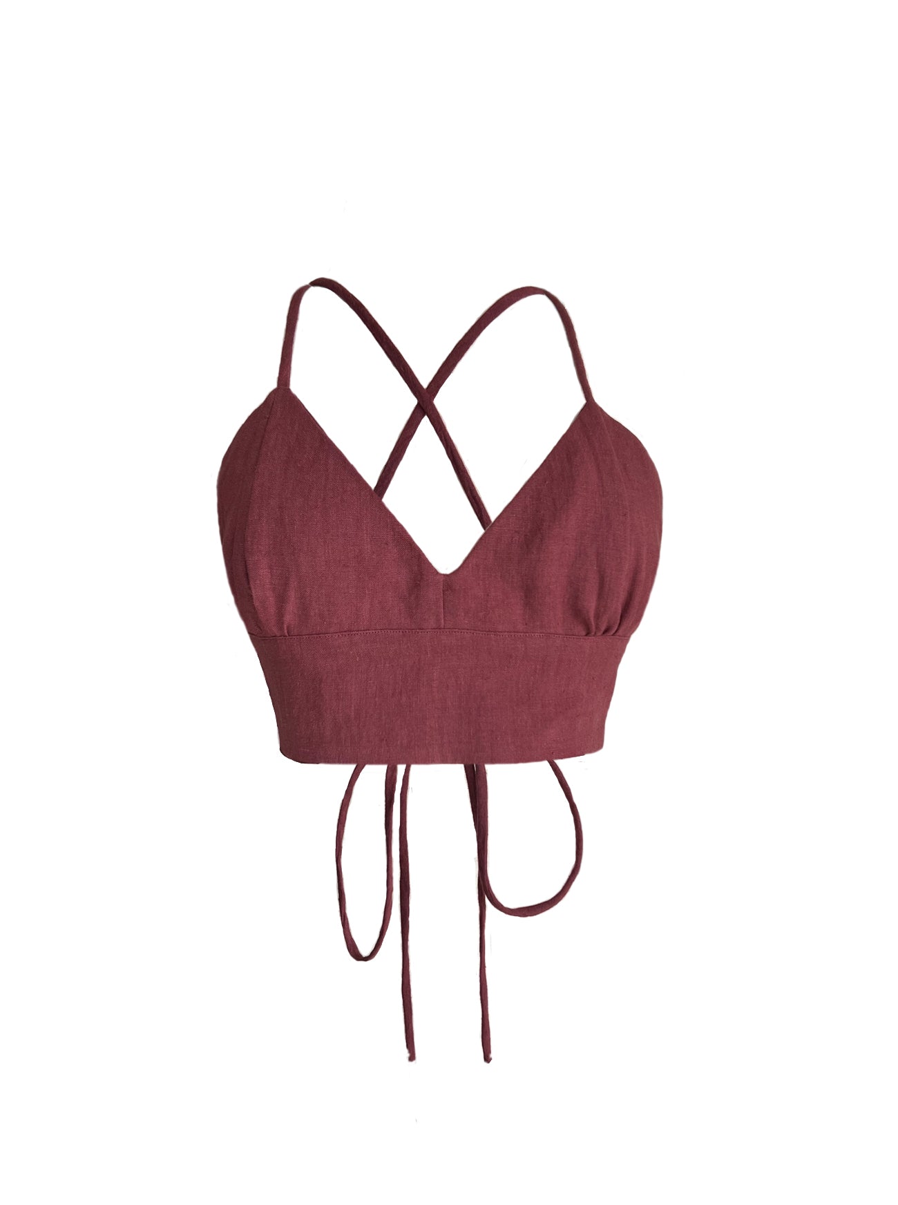 dora claret bralette front view