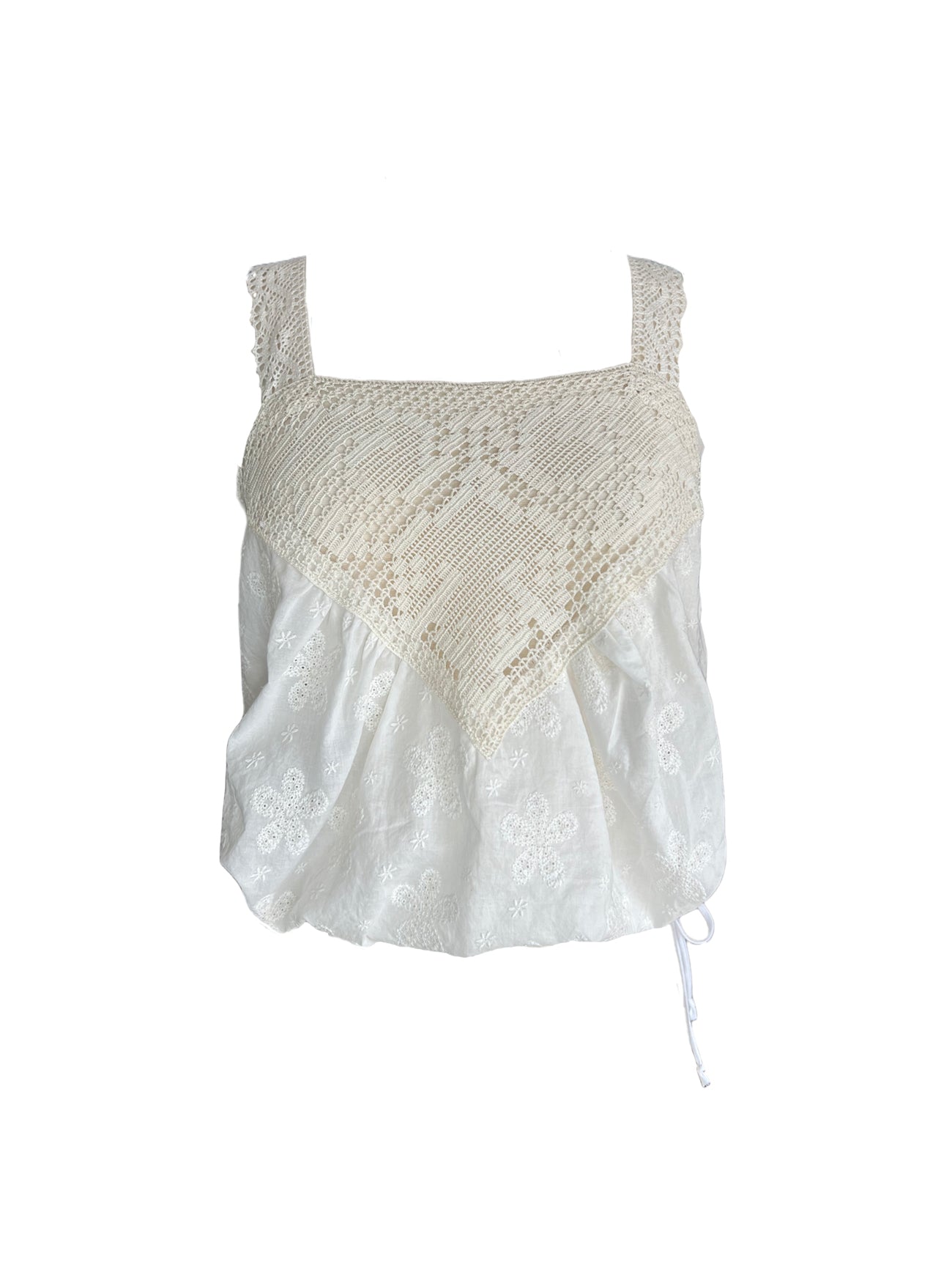 tilda crochet tank top front view