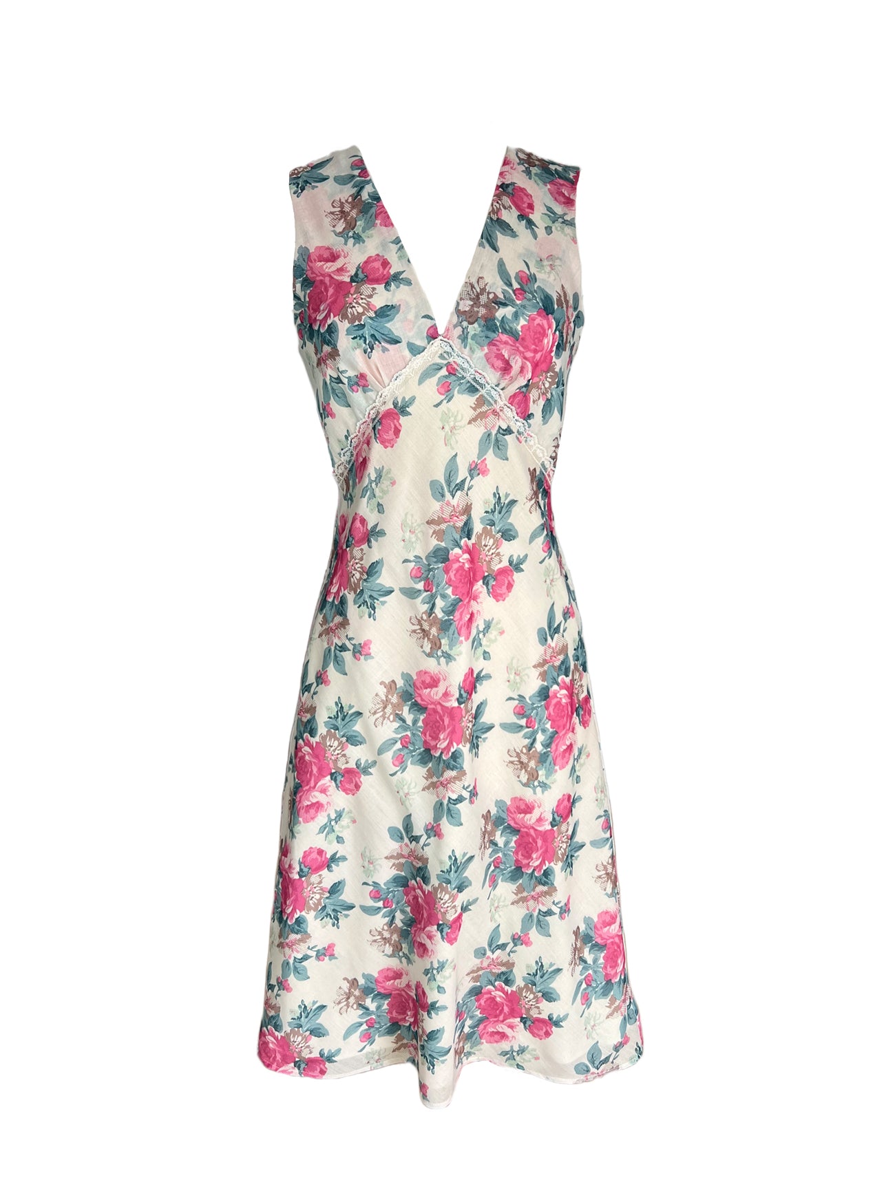 riley garden print voile dress front view