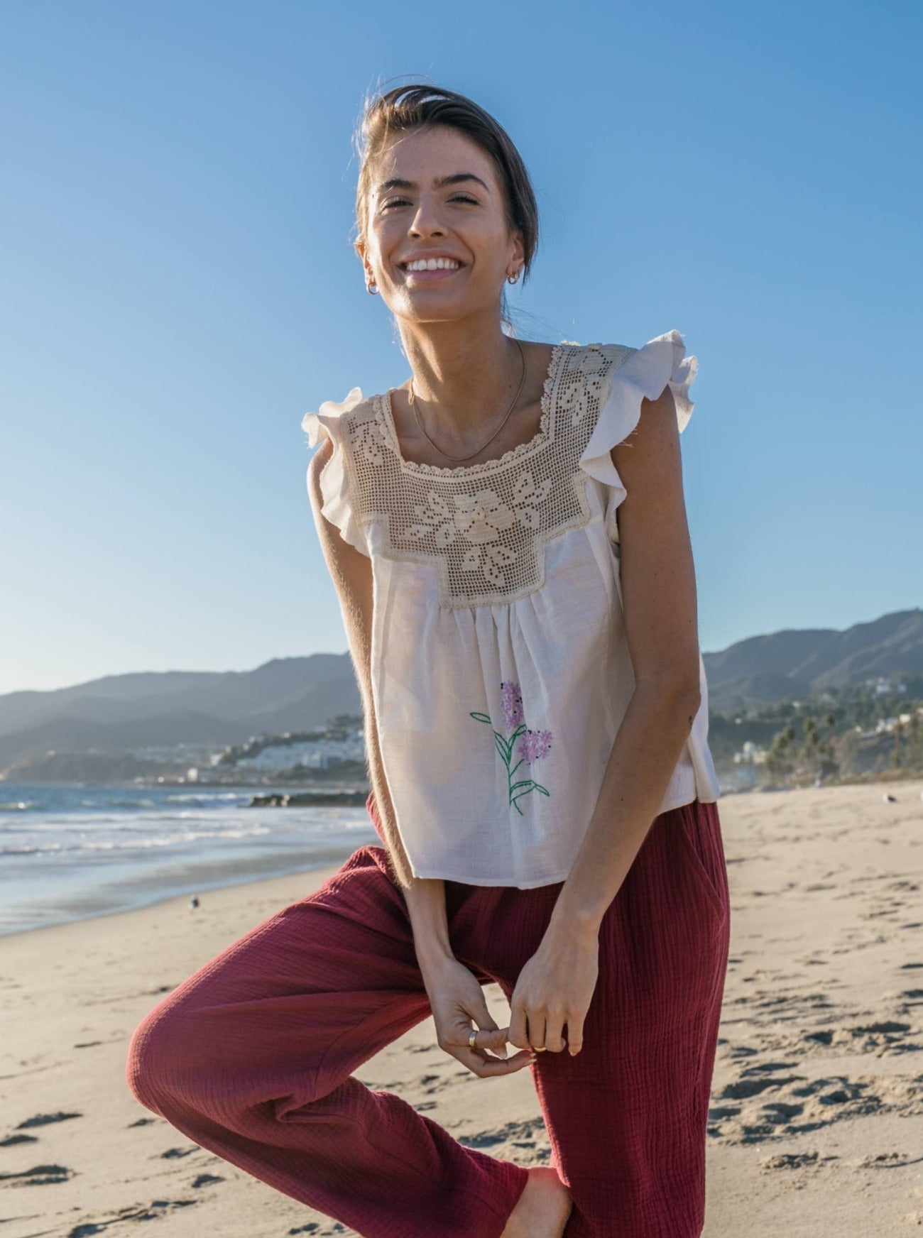 roberta antique crochet top