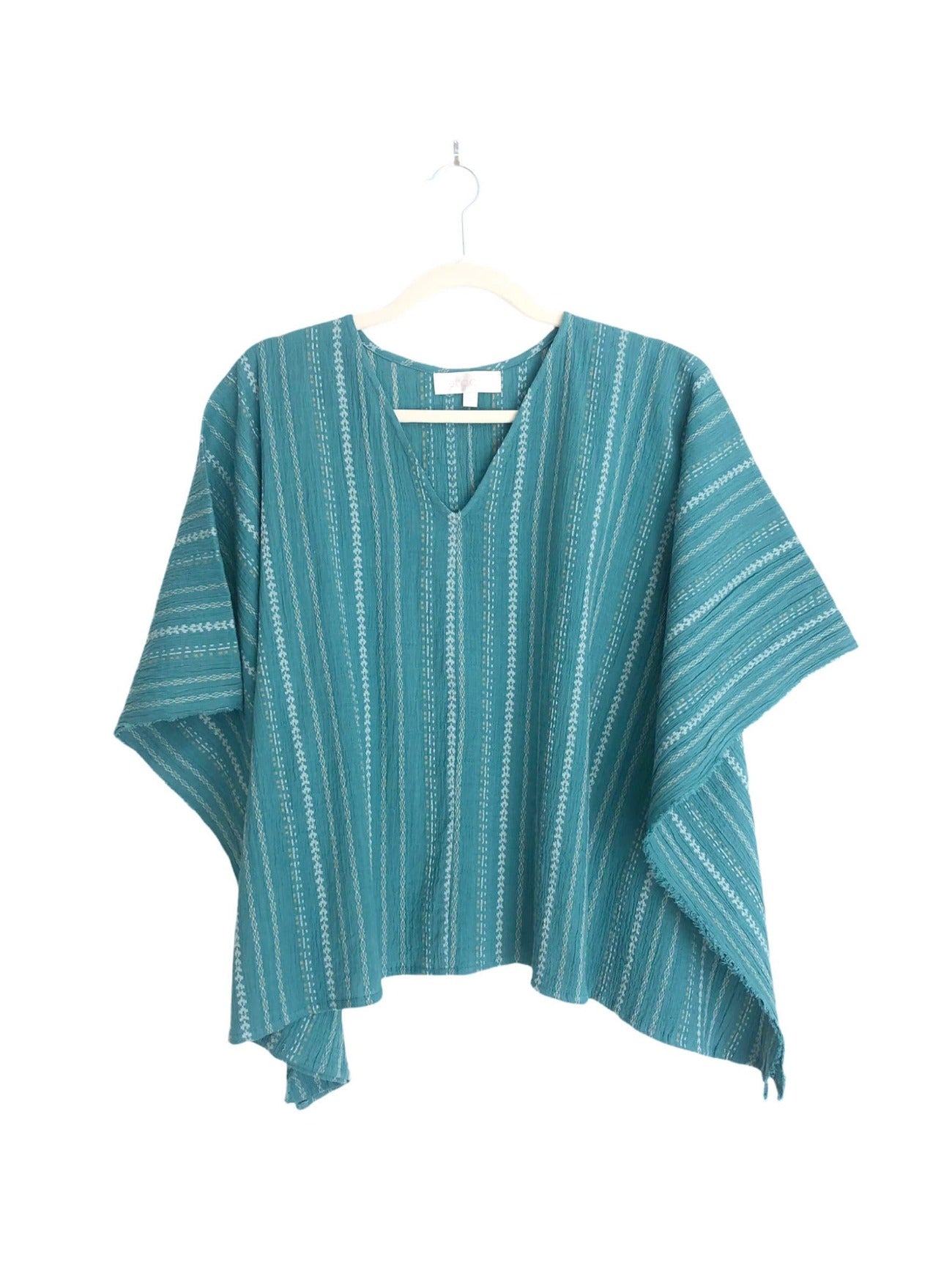 teal jacquard palisades caftan