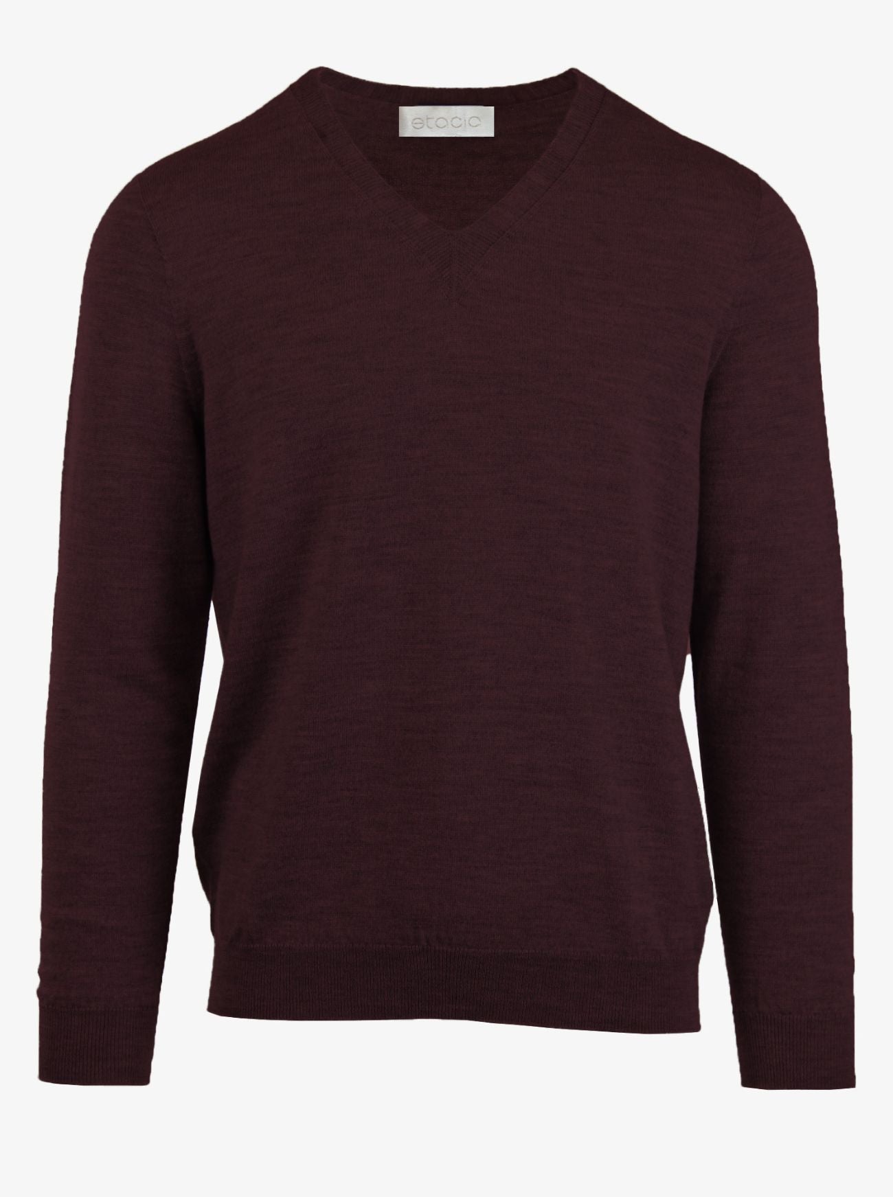 ventura beet merino wool mens vneck sweater