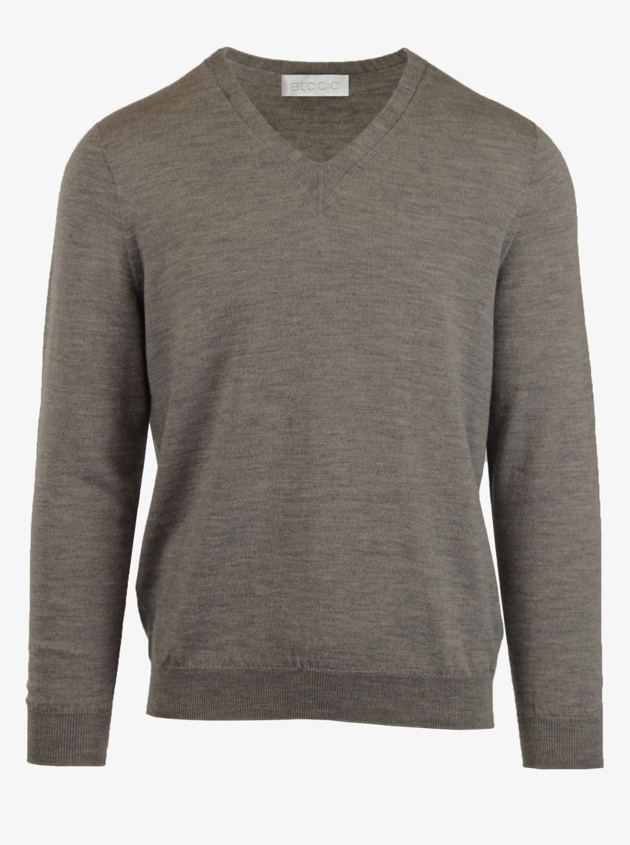 ventura walnut merino wool mens vneck sweater
