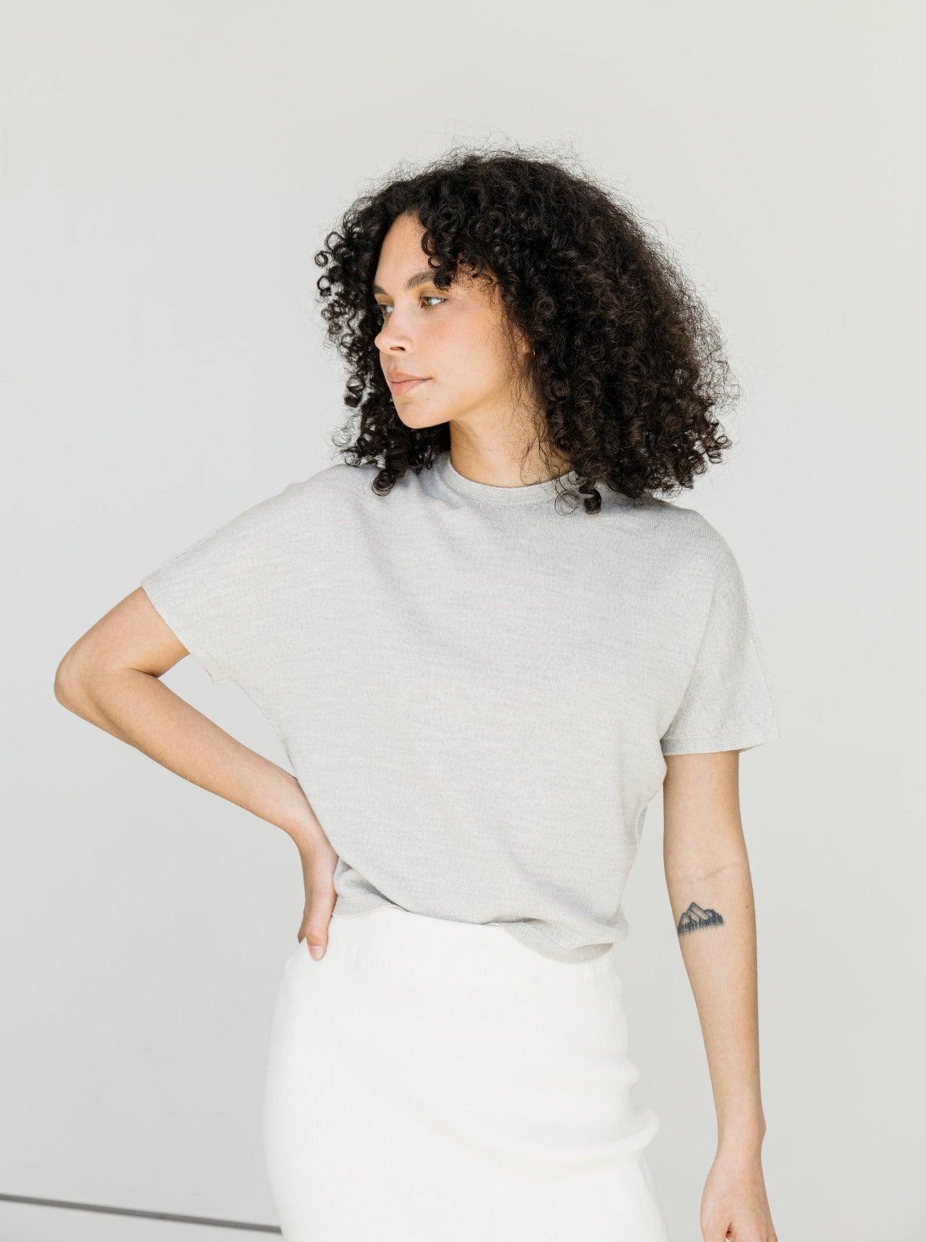willow tee in silver