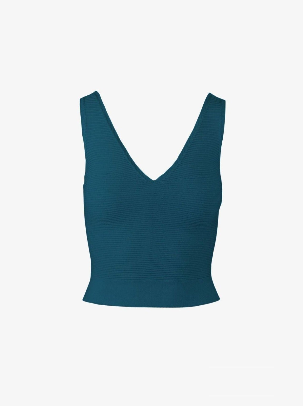 camille engineered rib tank in teal