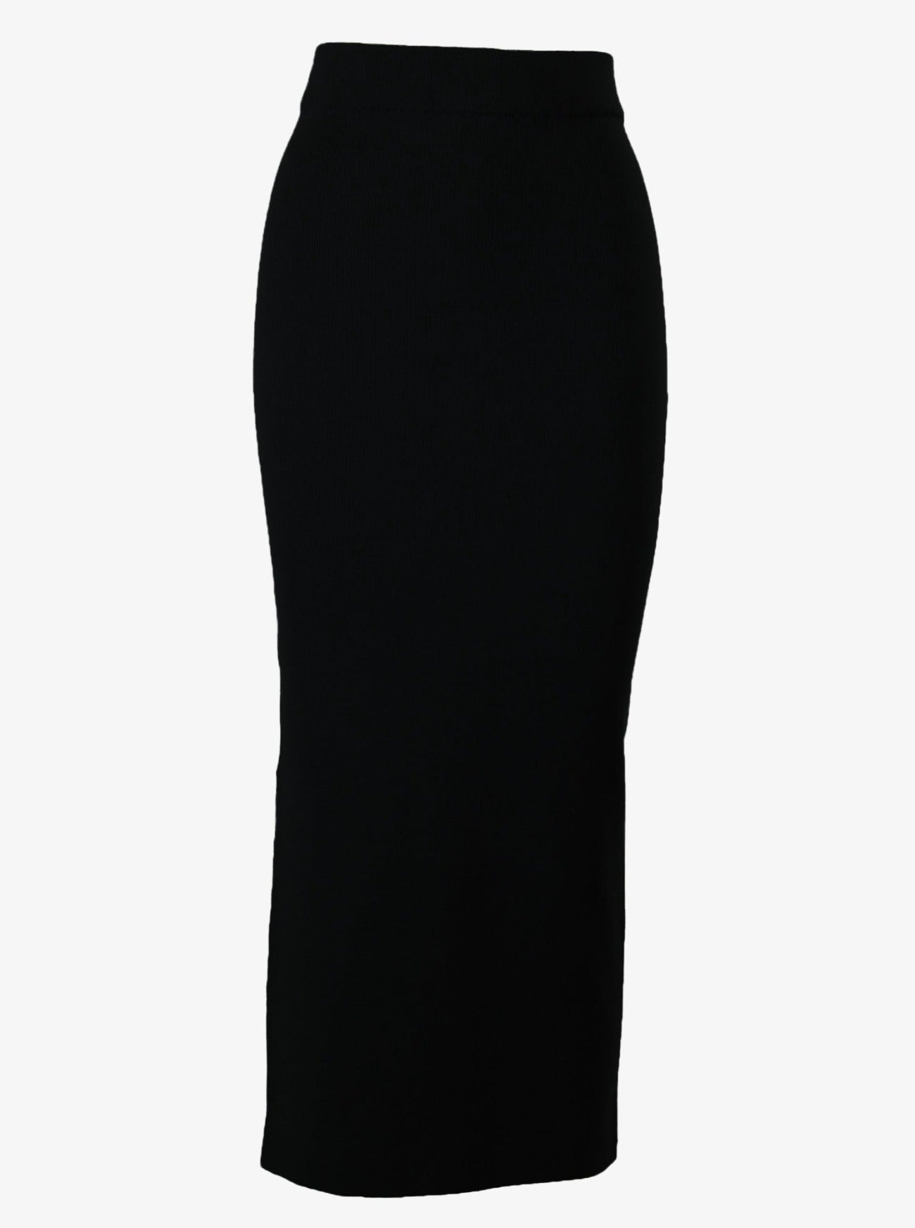 sydney black midi knit skirt