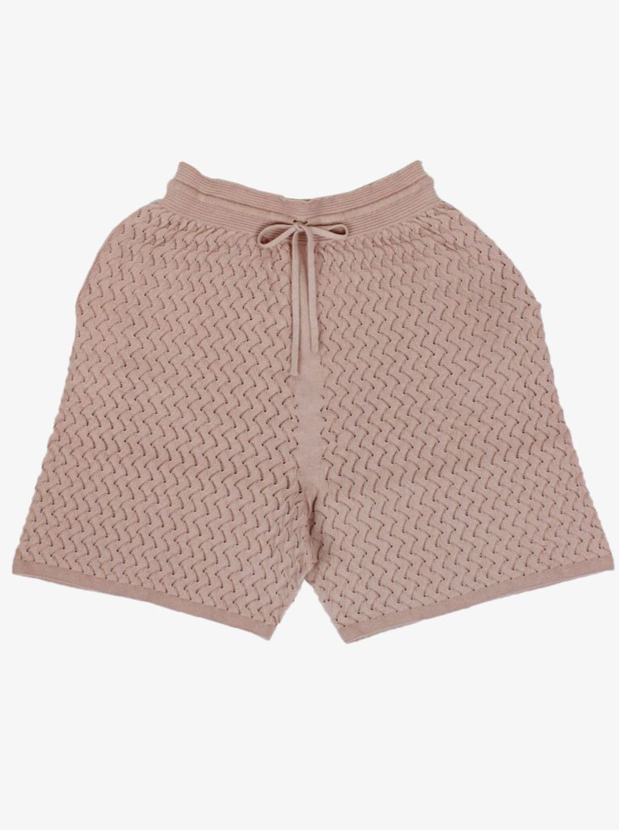 nina cotton pointelle shorts in shell