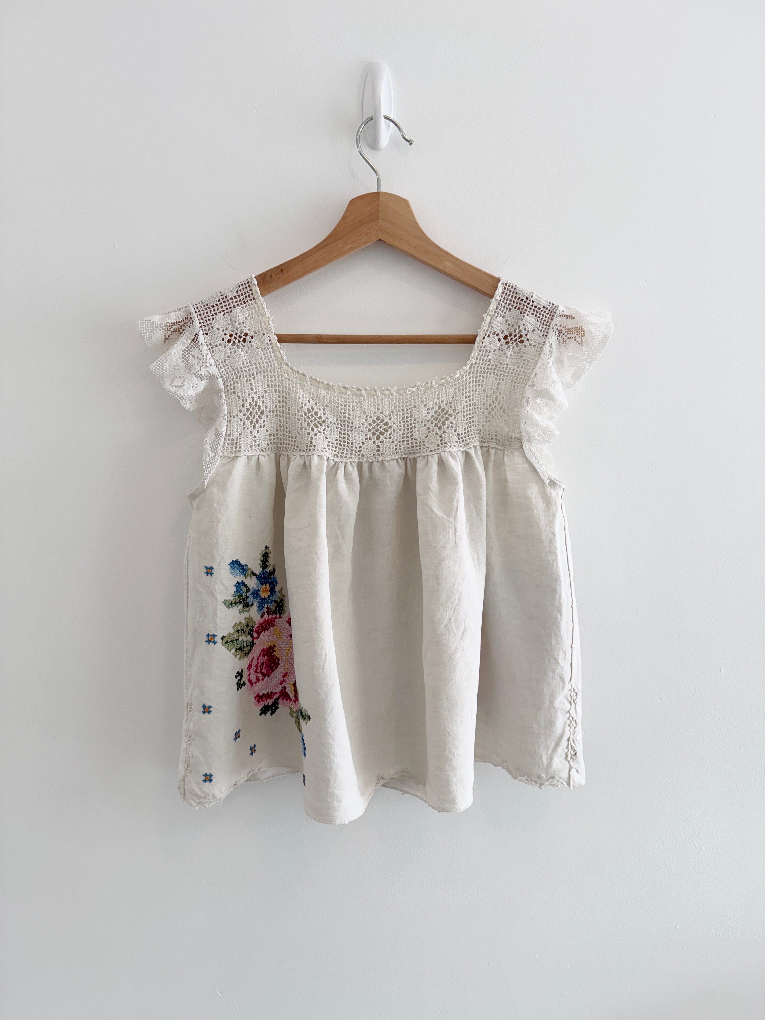 Antique crochet blouse