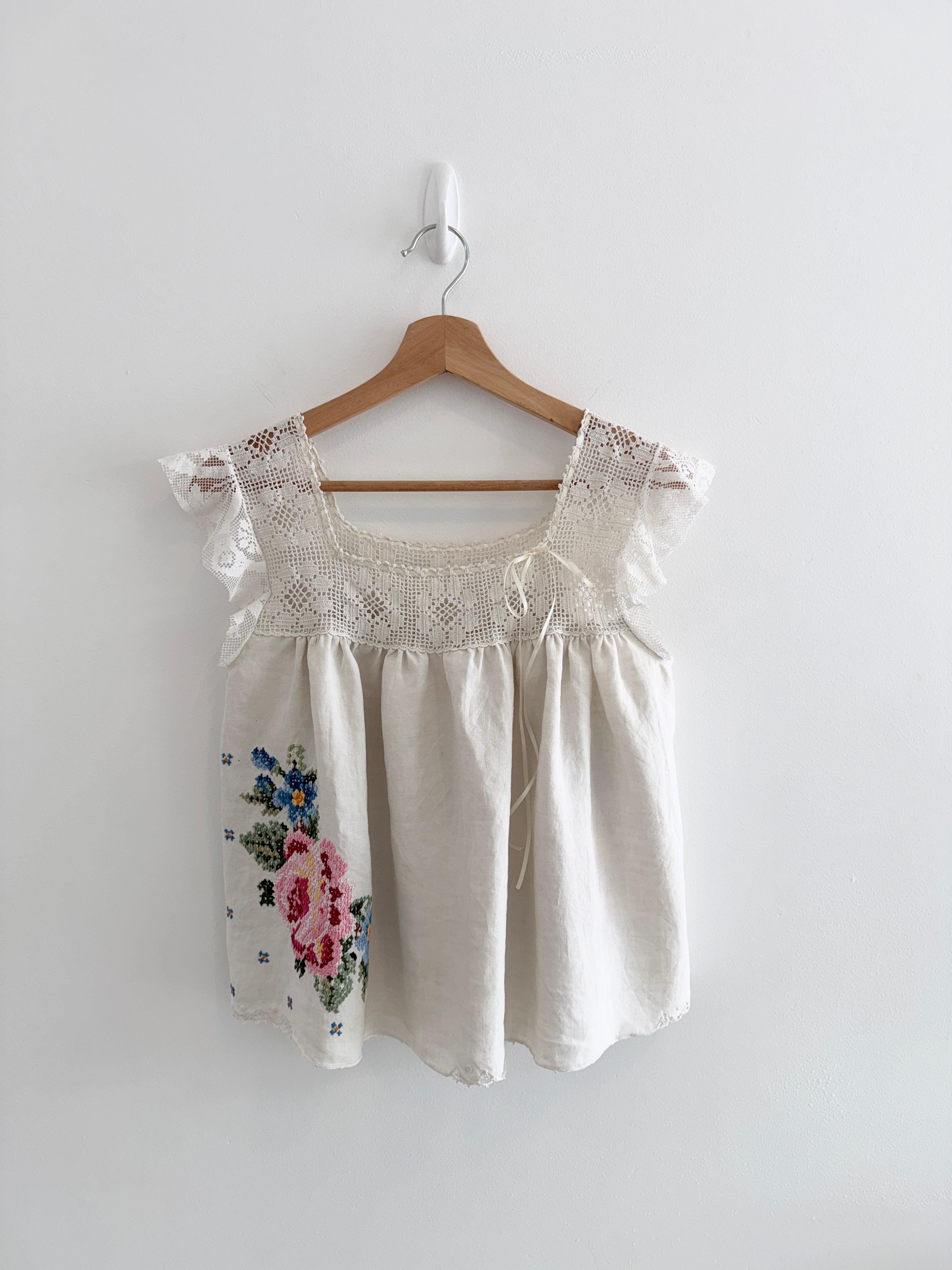 Antique crochet blouse