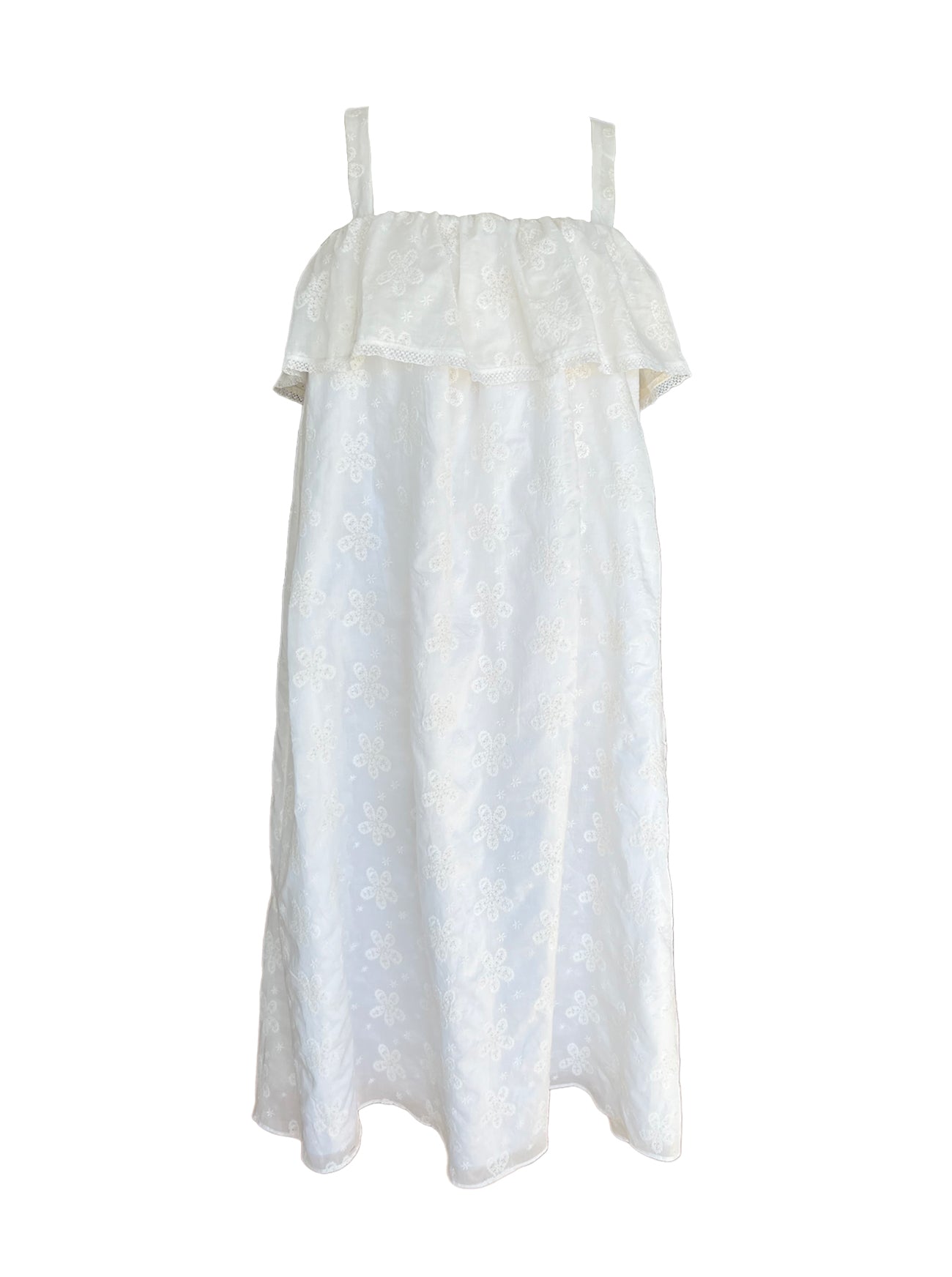 georgia embroidered cotton dress front view