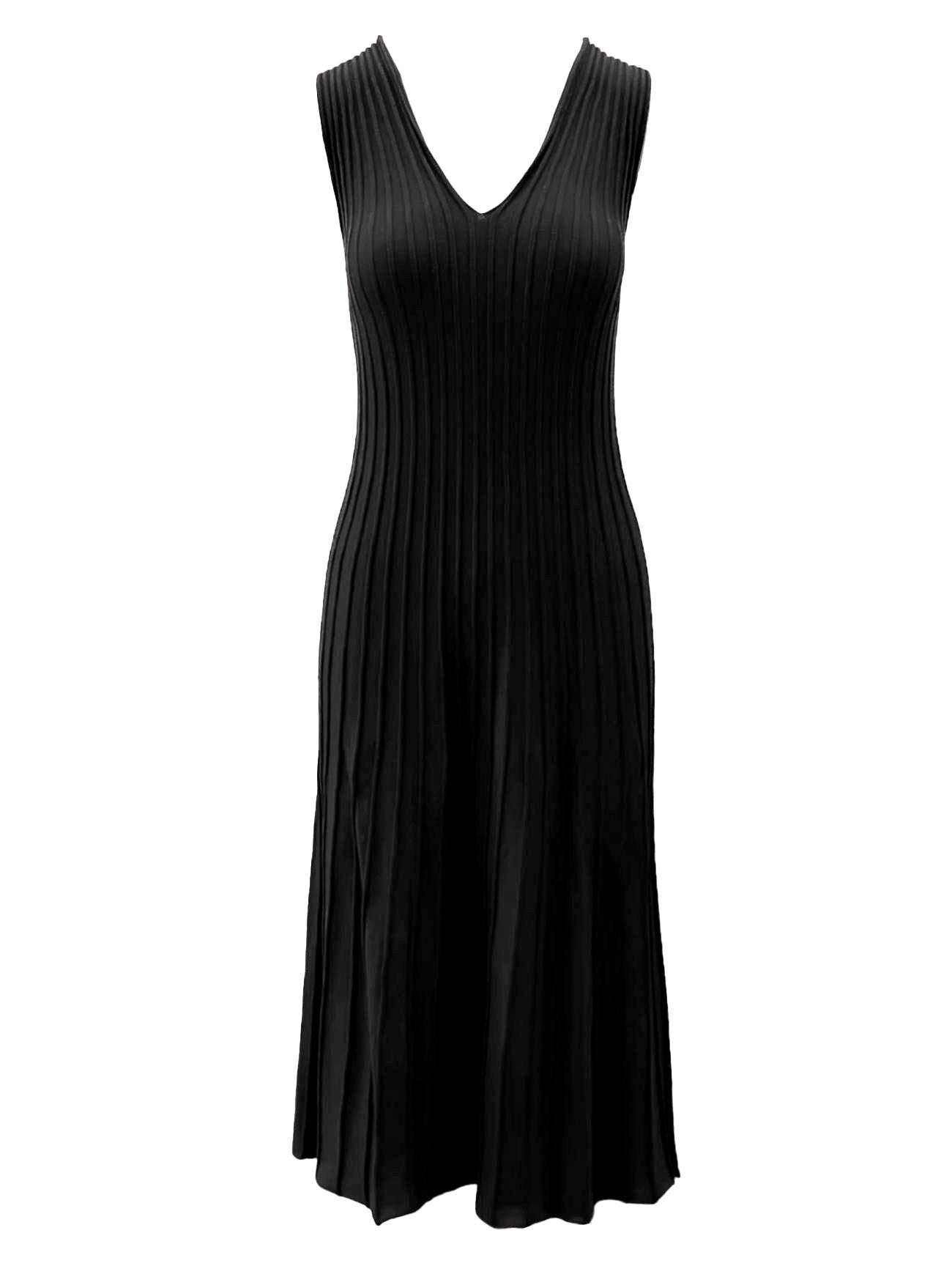 kendall black ribbed knit dress