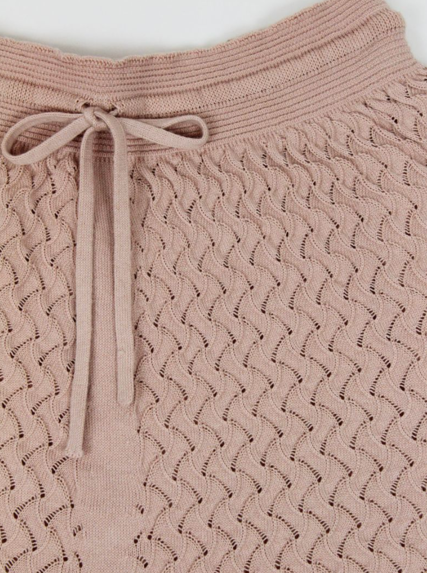 nina cotton pointelle shorts detail