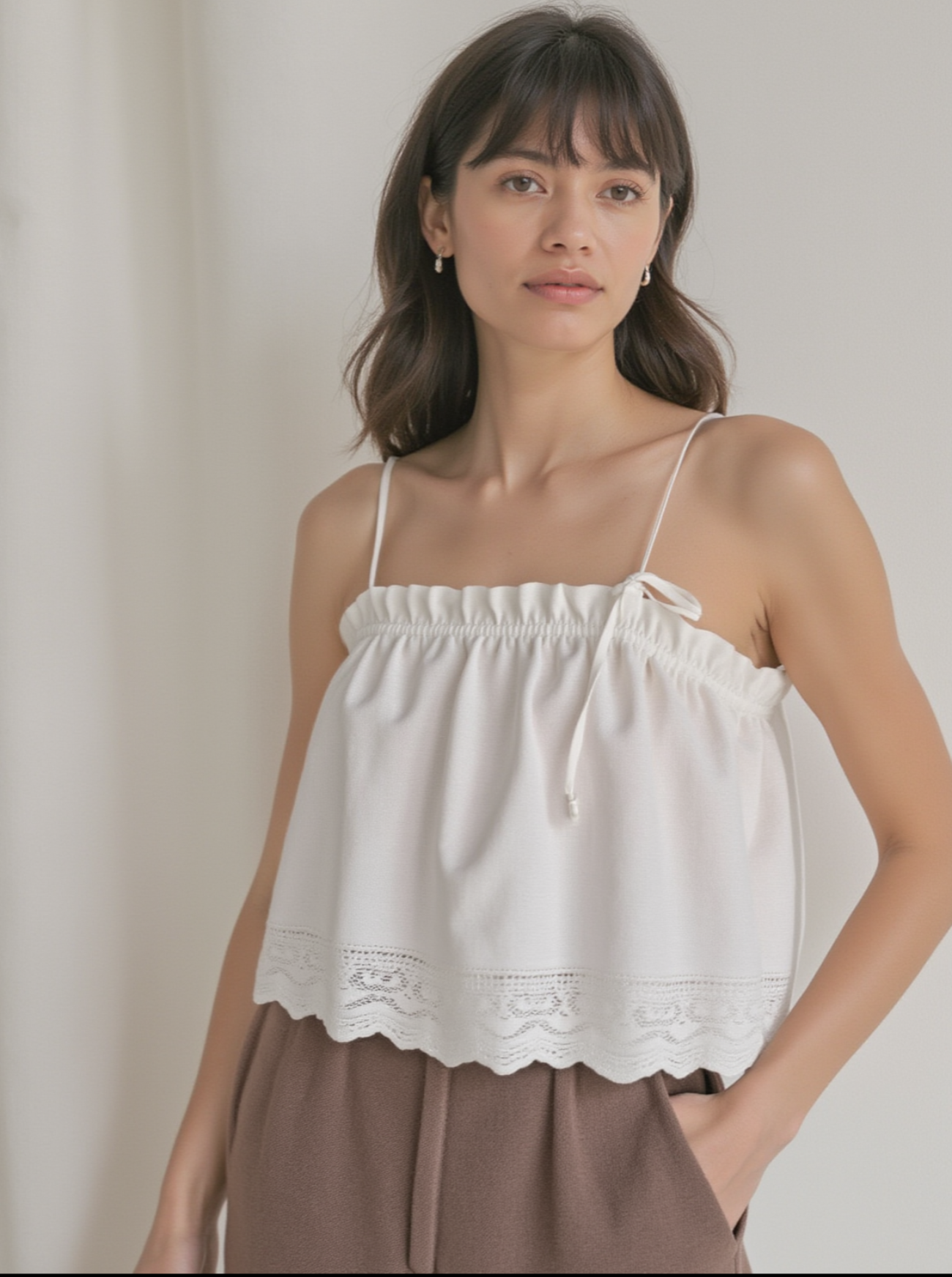 Rita Linen Crochet Top