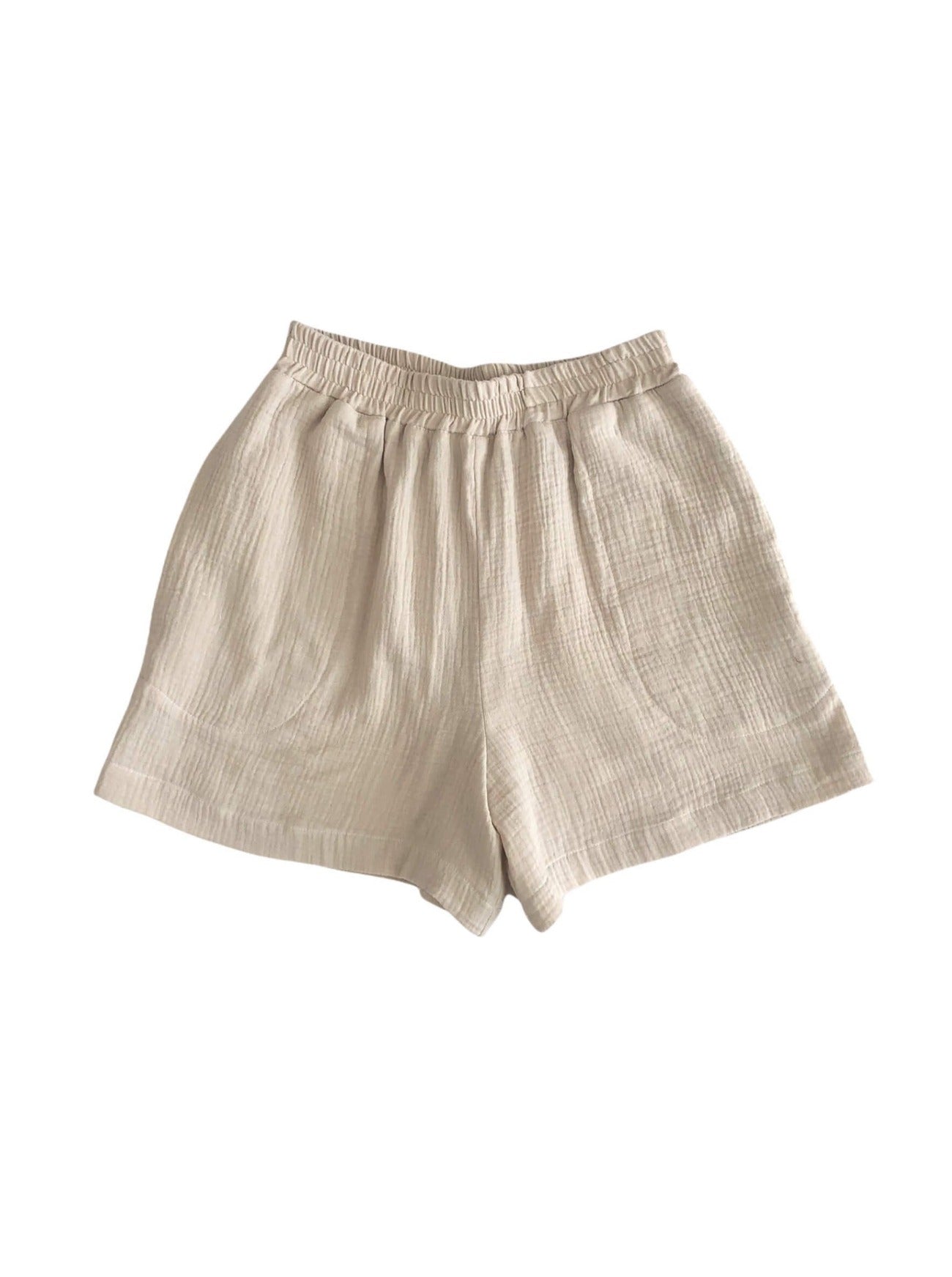 beige double gauze laguna shorts